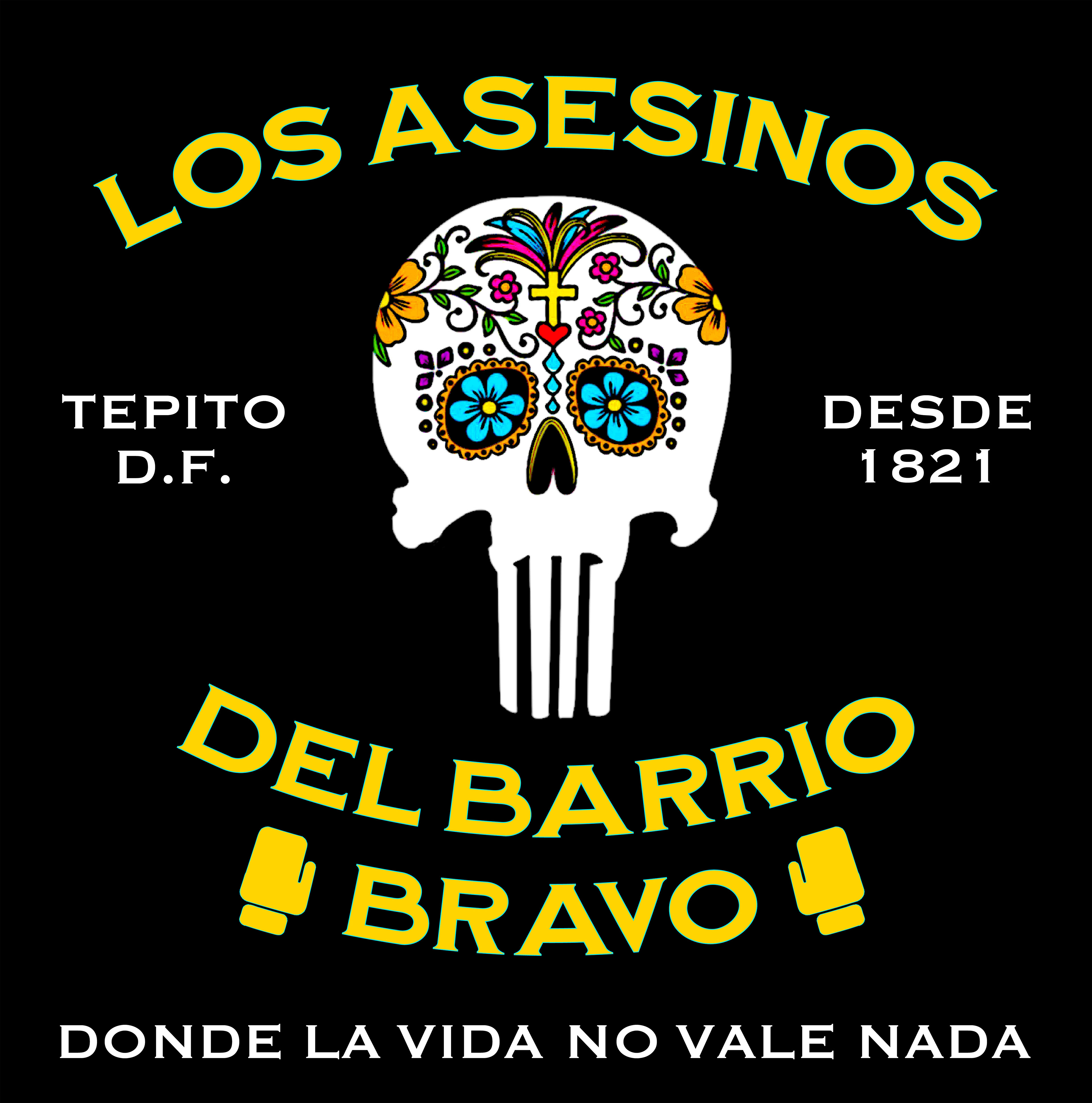 Design for the Los Asesinos del Barrio Bravo boxing team located in Tepito, Distrito Federal; Un Diseño por el equipo de boxeo "Los Aseseinos Del Barrio Bravo" que es de Tepito, Distrito Federal