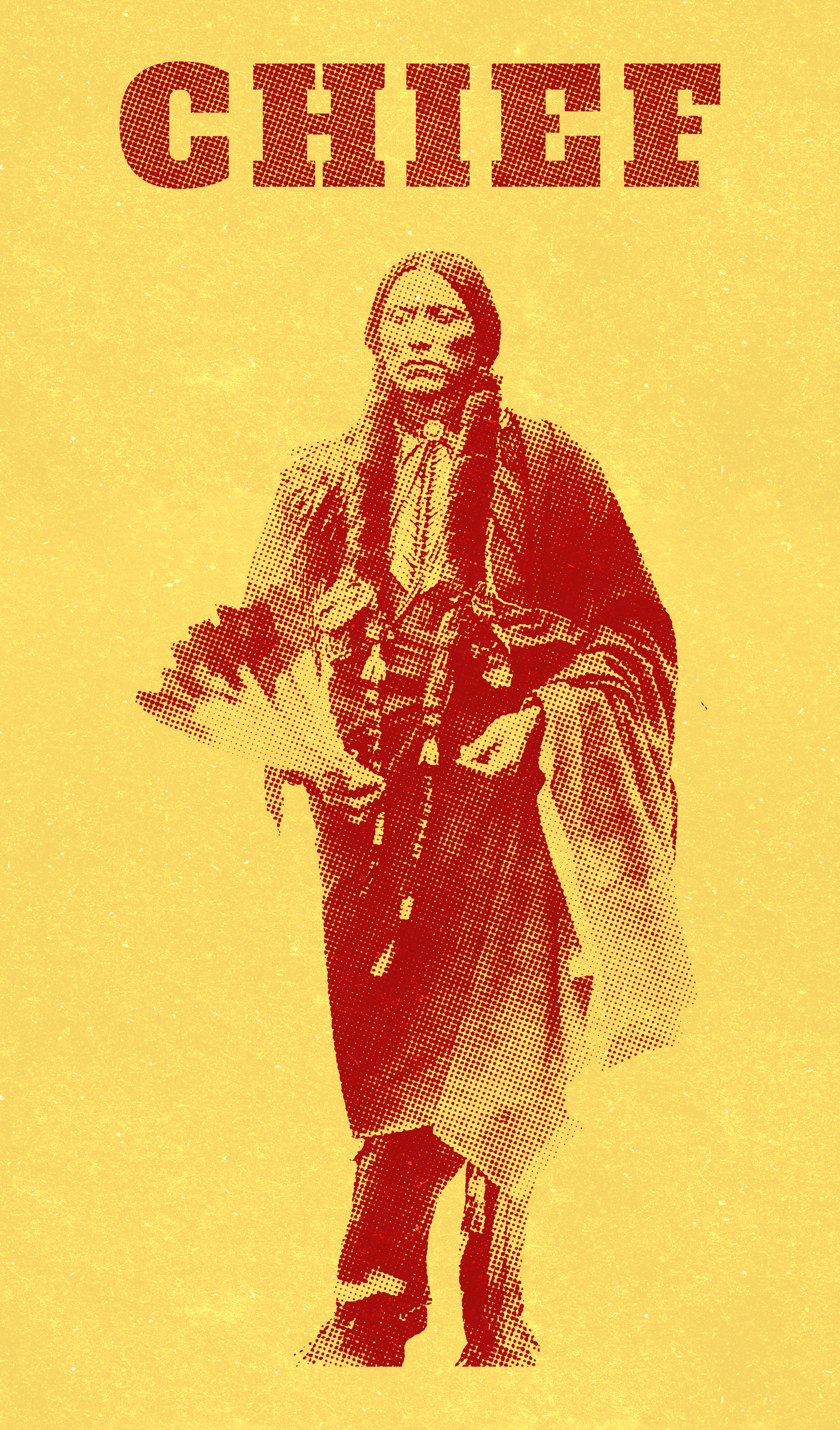 Halftone image of Kwahadi Comanche Chief Quanah Parker