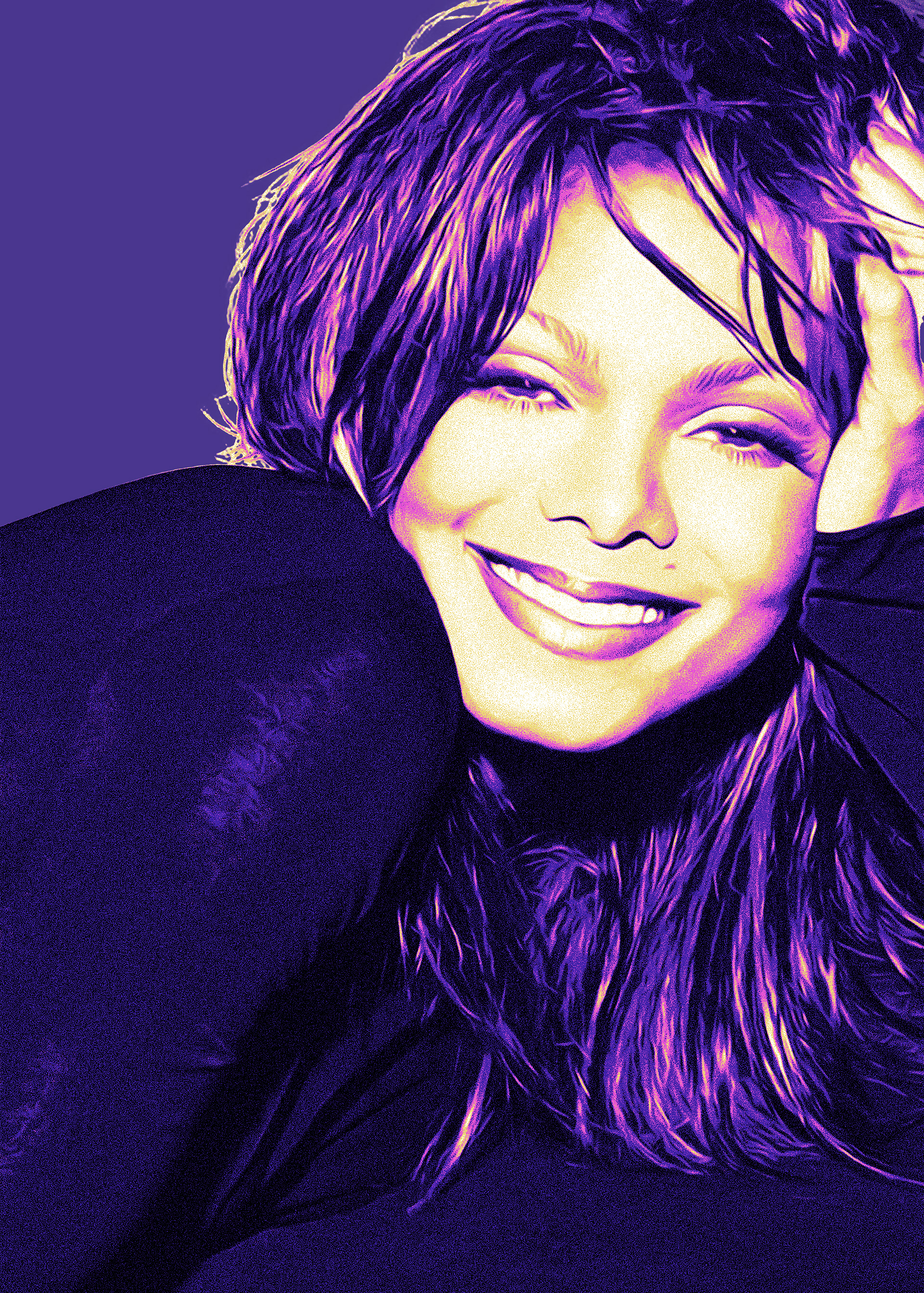 Janet Jackson artwork constructed from a circa 1994 photograph from the "Janet" album era.