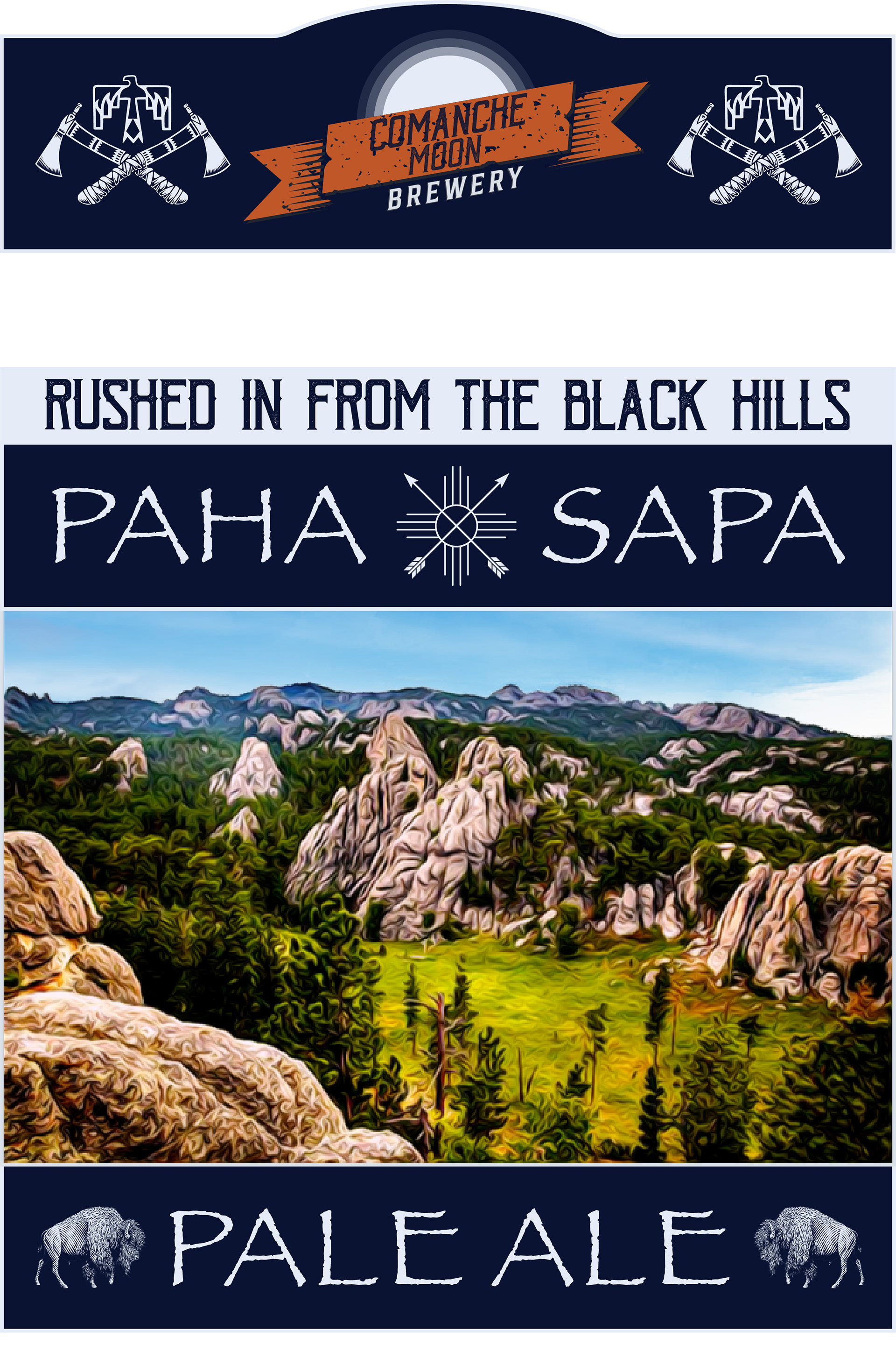 Paha Sapa Pale Ale label from Comanche Moon Brewery