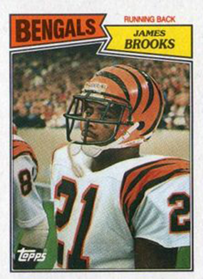 Topps football card of James Brooks of the Cincinnati Bengals