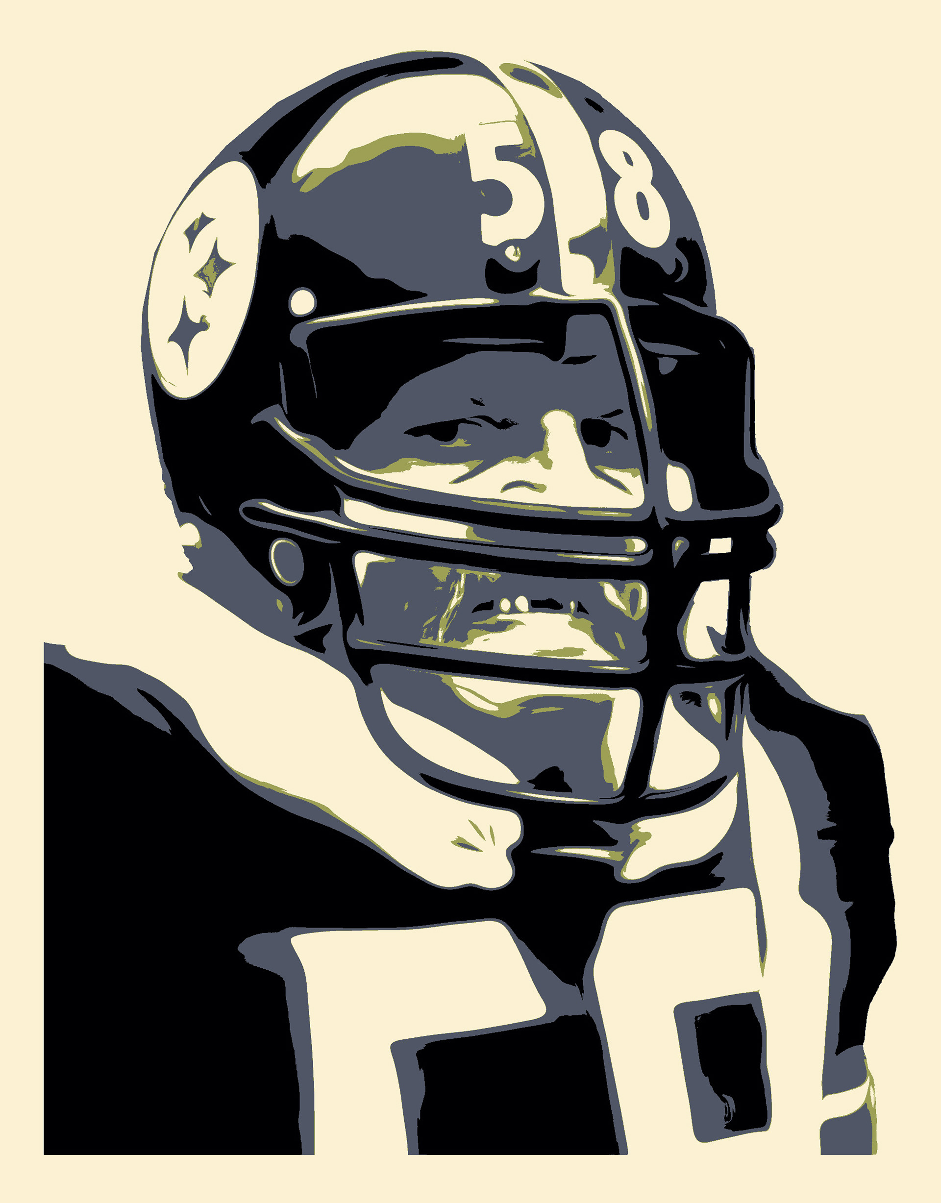 Vector art image of Jack Lambert