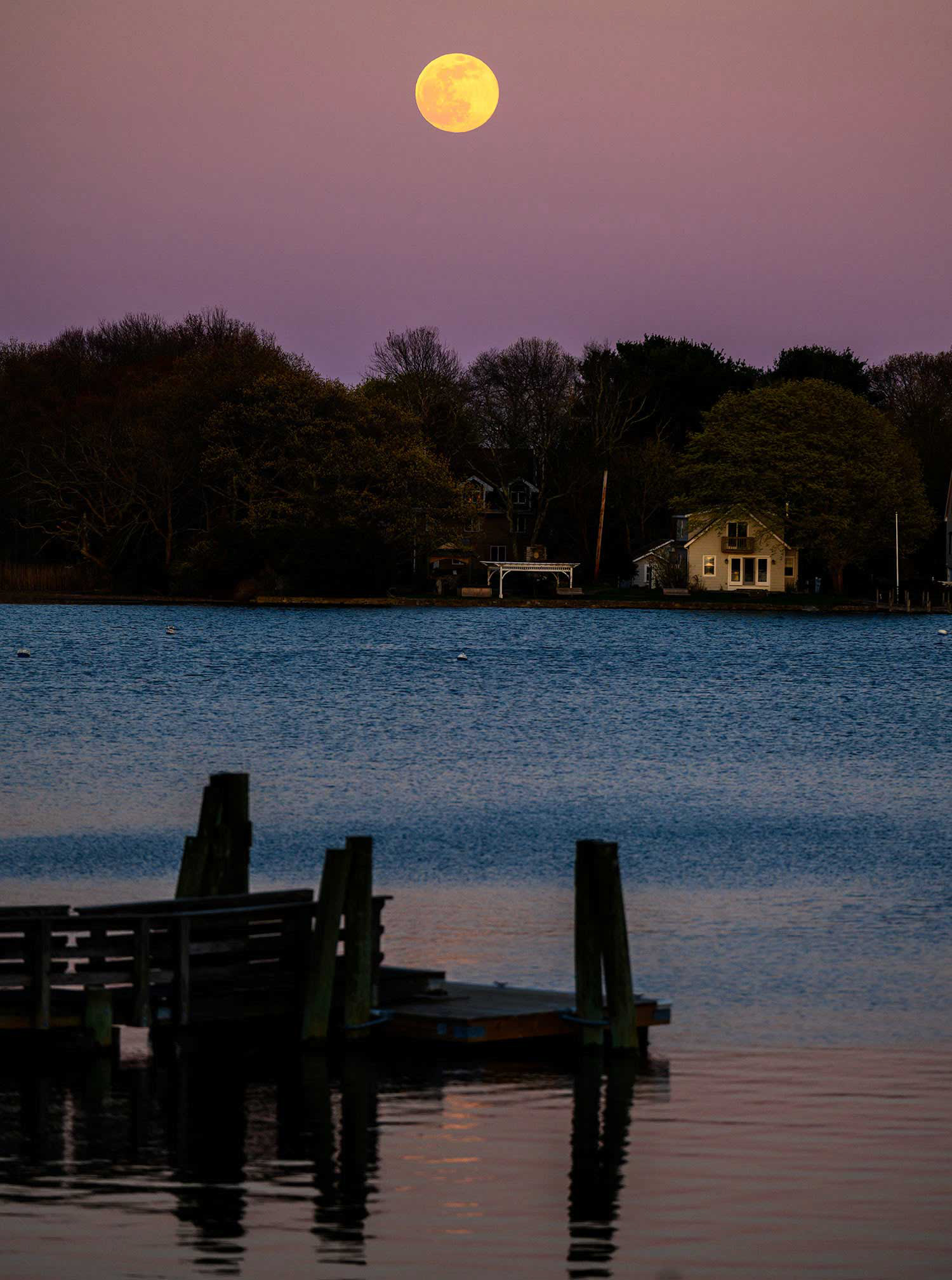 Moonrise over Quonset Point
