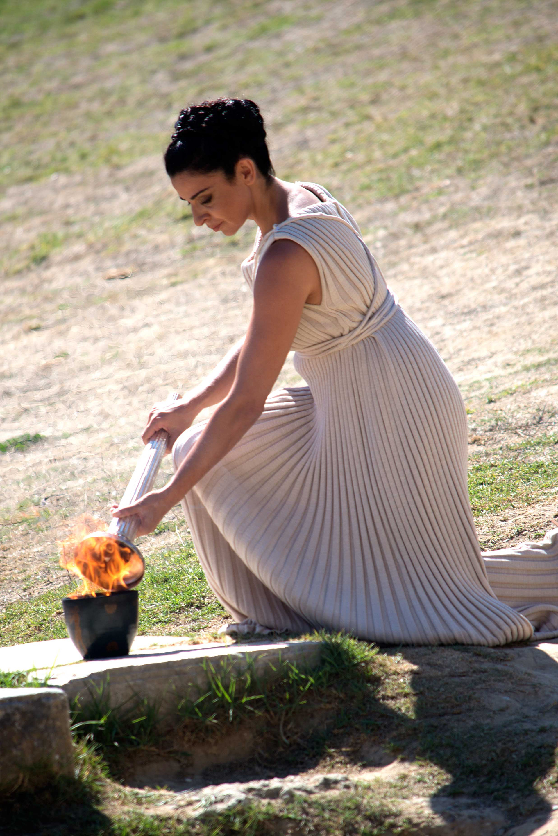 Lighting the torch