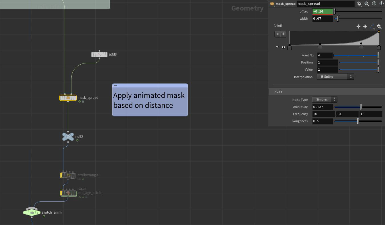 Creating animated mask for the growing plants