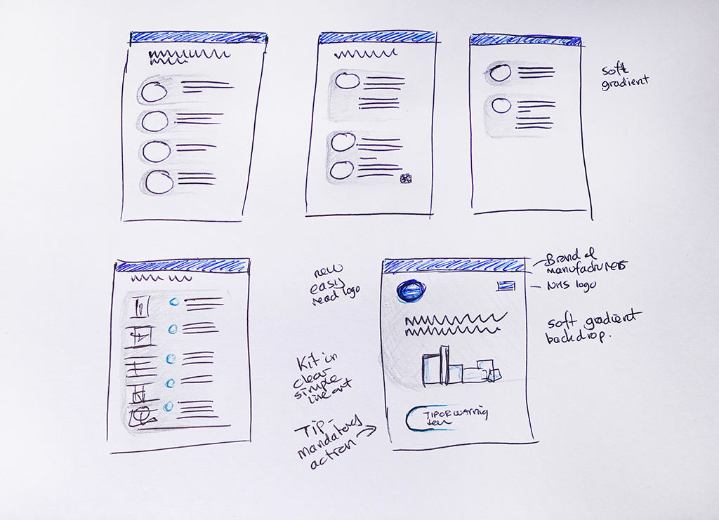 Finalising development using fading gradient to link icons and content wile remaining accessible