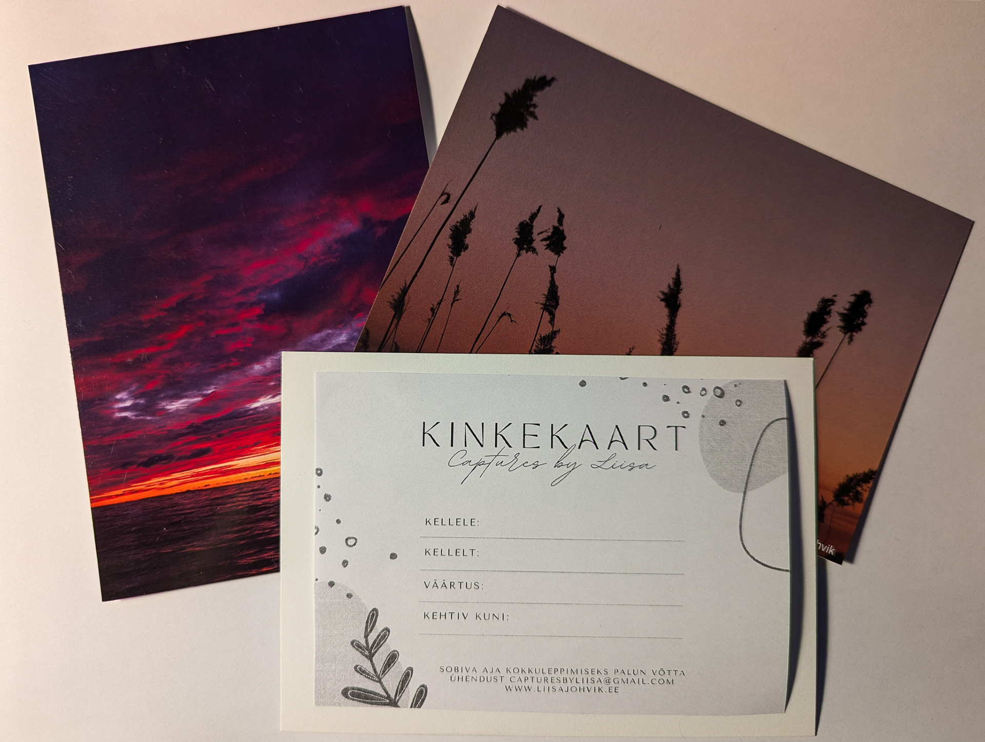 fotograafi kinkekaart