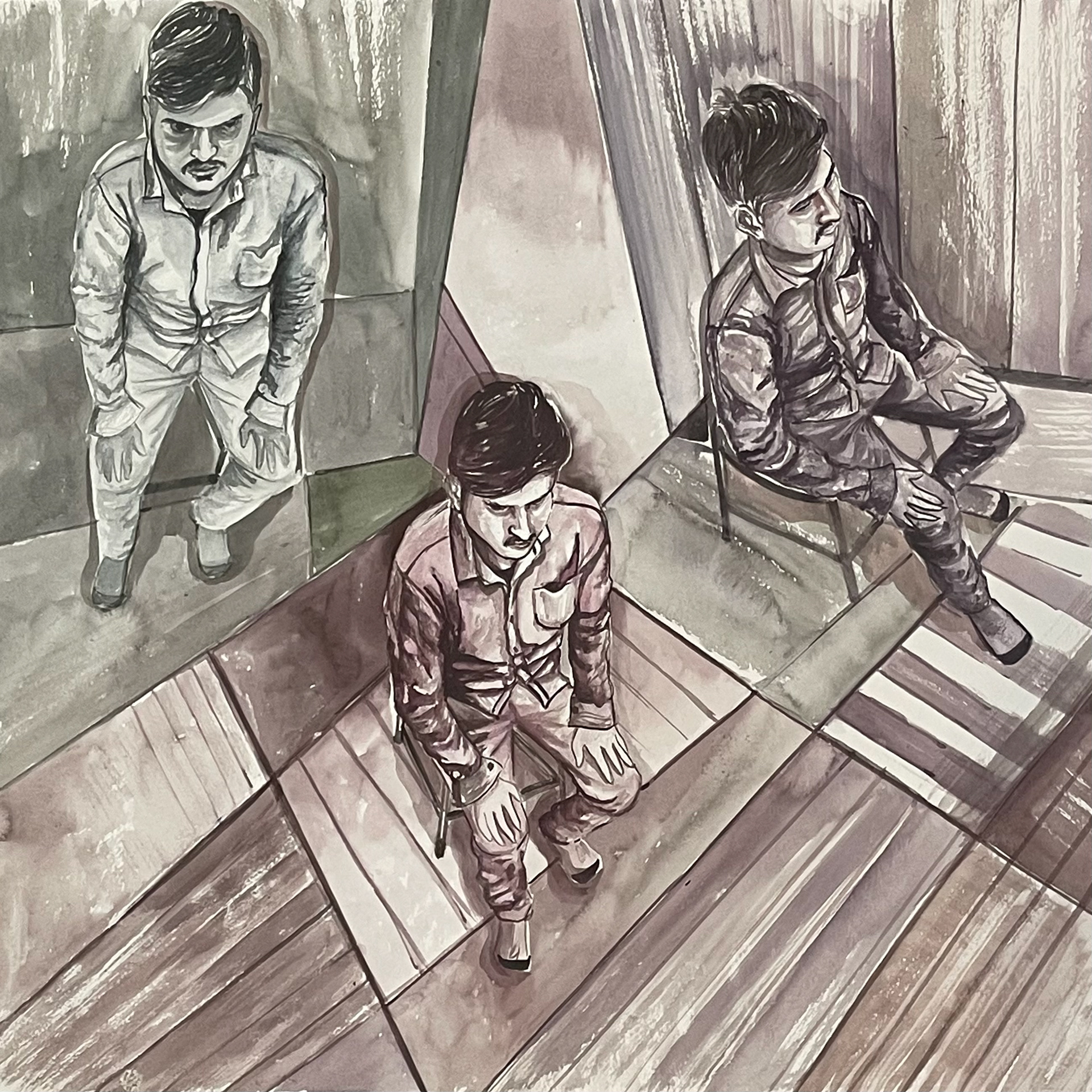 Figure study: watercolour