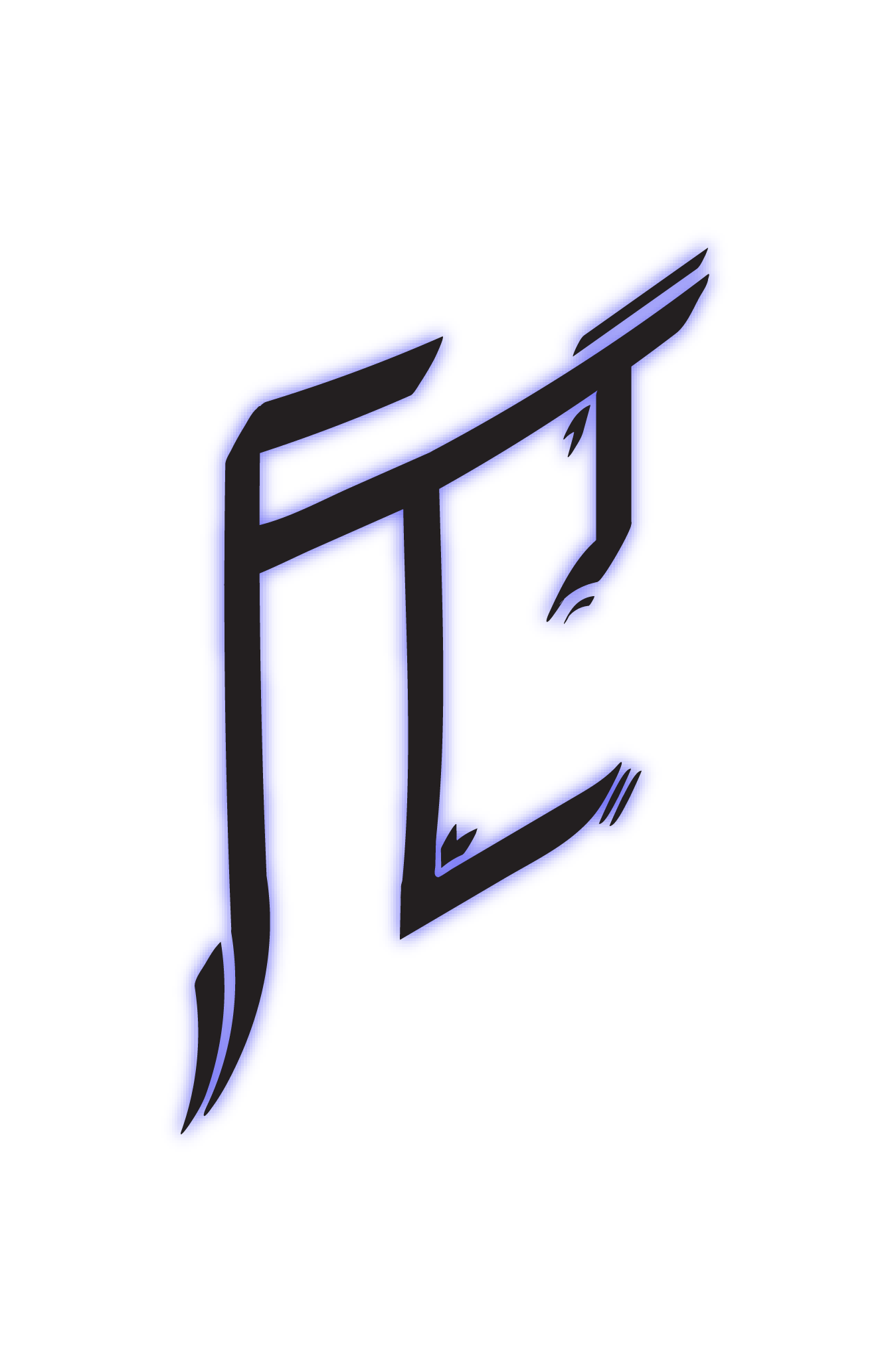 "FCJ" Black w/ Blu Glow