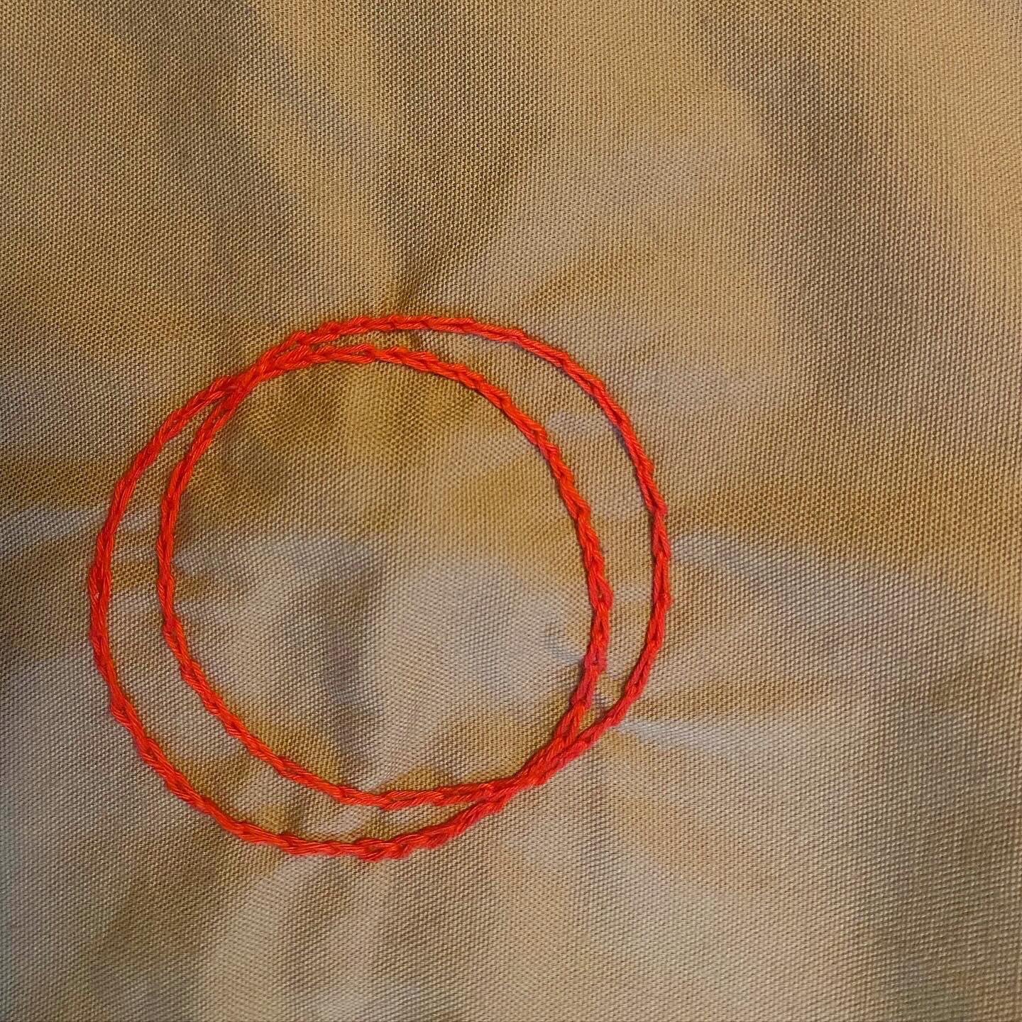 "Drink" Rings Chain Stitch Embroidery