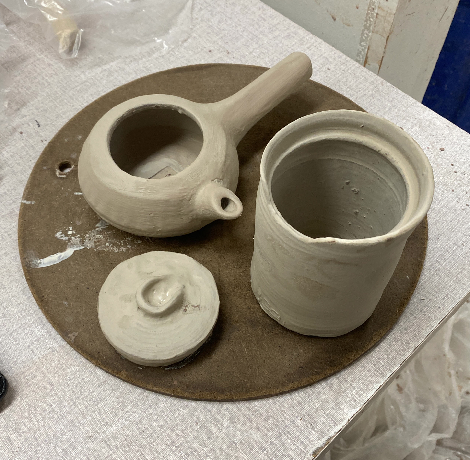 Glazed Applied to Bisque Pieces