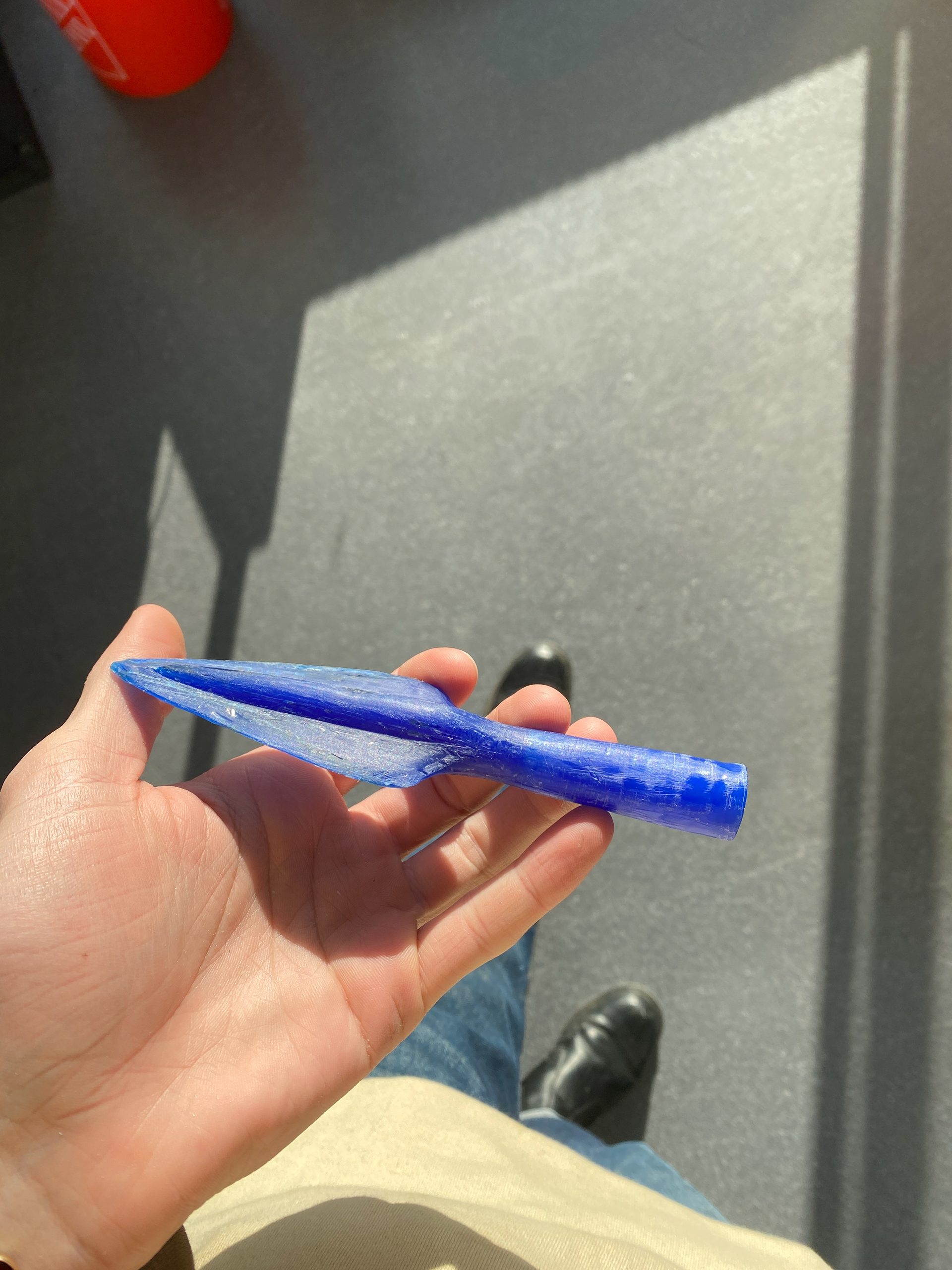 Hand sculpted first model. Much larger than the final result. This casting failed.