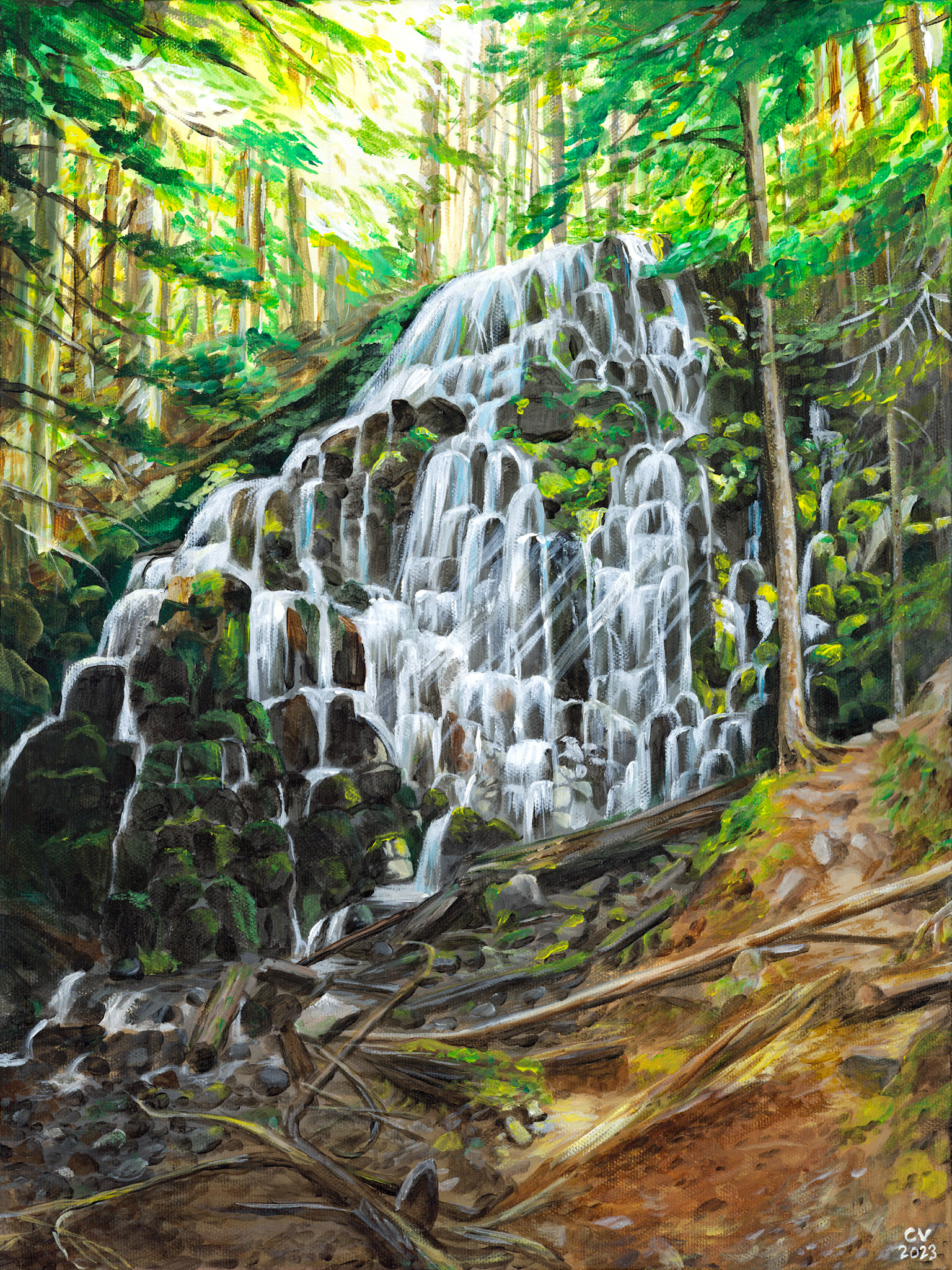 Ramona Falls - 12x16", acrylic on canvas, gallery wrapped. Available