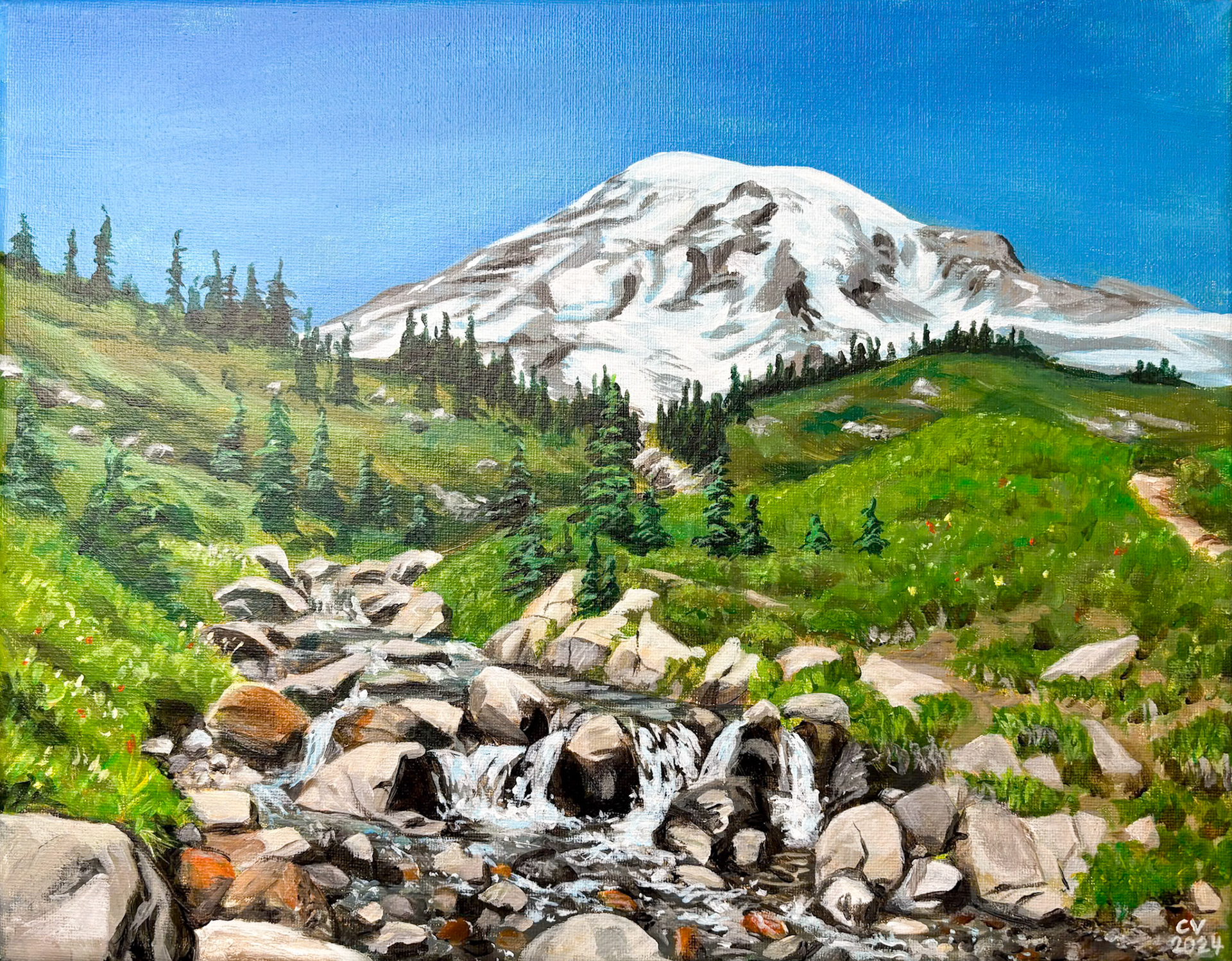 Clear Skies - 11x14" Acrylic on Canvas. Available