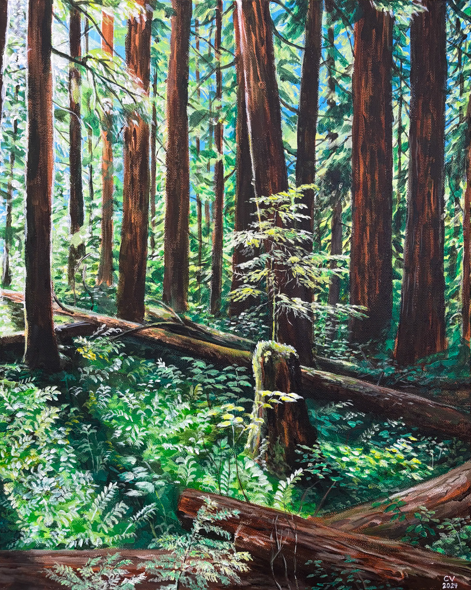 New Growth - 16x20", acrylic on canvas, gallery wrapped. Available