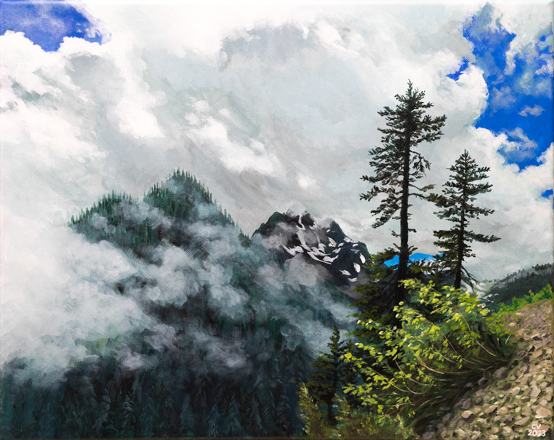 Marmot Pass - 16x20", acrylic on canvas, gallery wrapped.