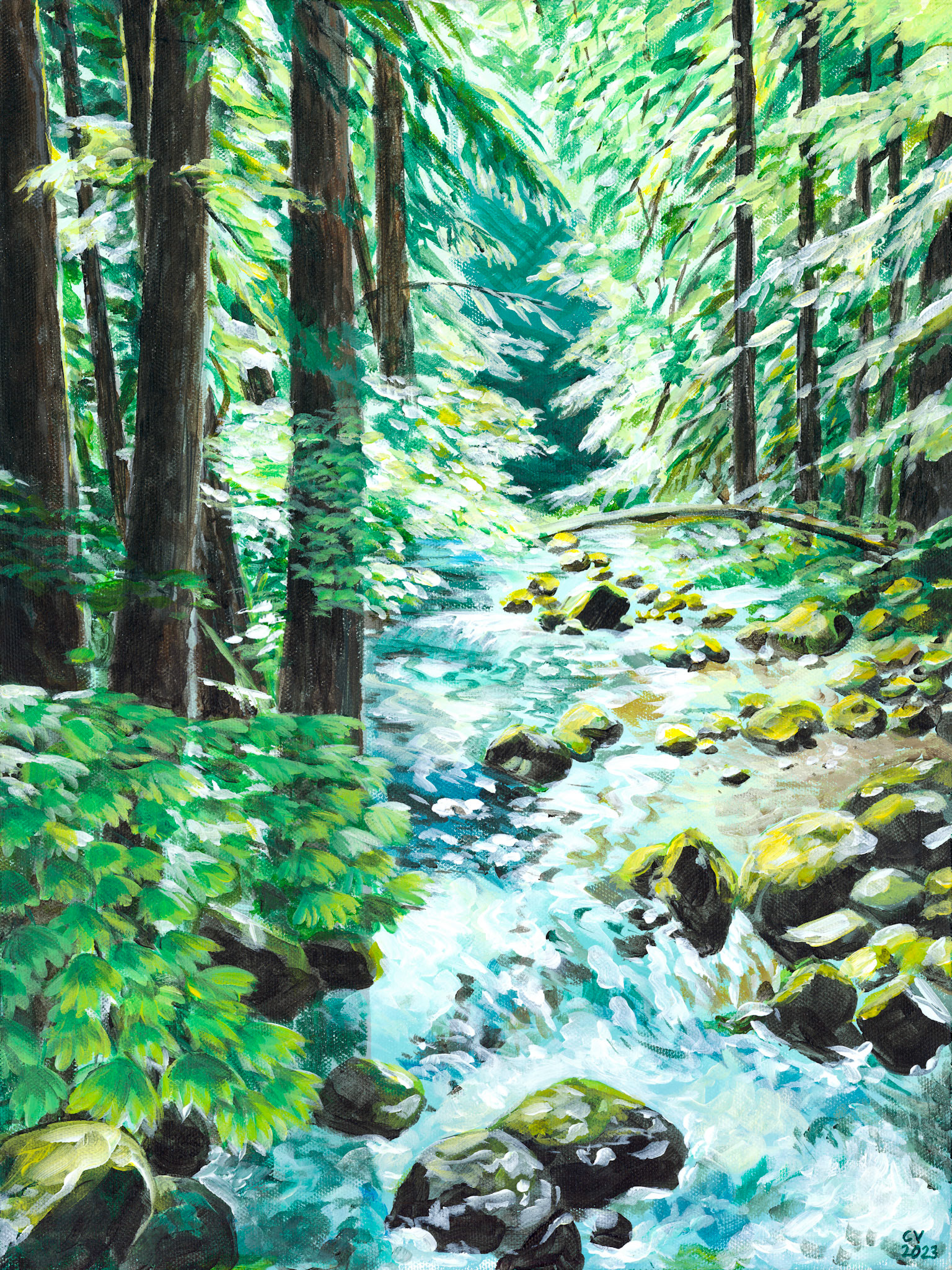 Peaceful River - 12x16", acrylic on canvas, gallery wrapped.  Available