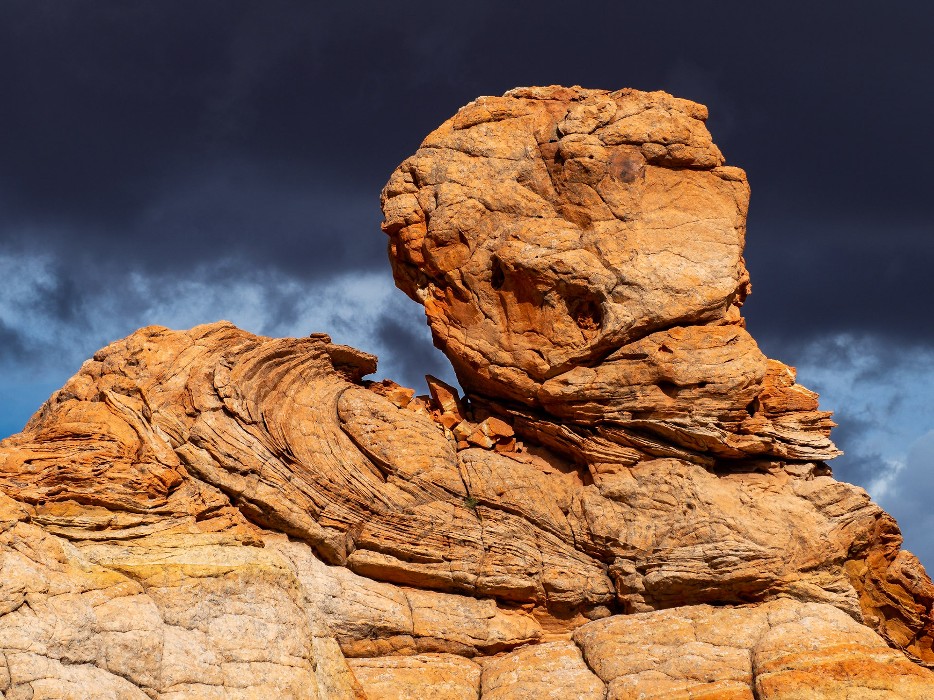 Cross-bedded rock