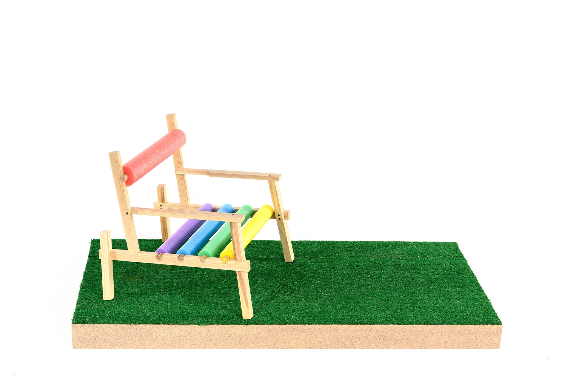 "floyd jr." ash, glue, oak, pool noodles, screws