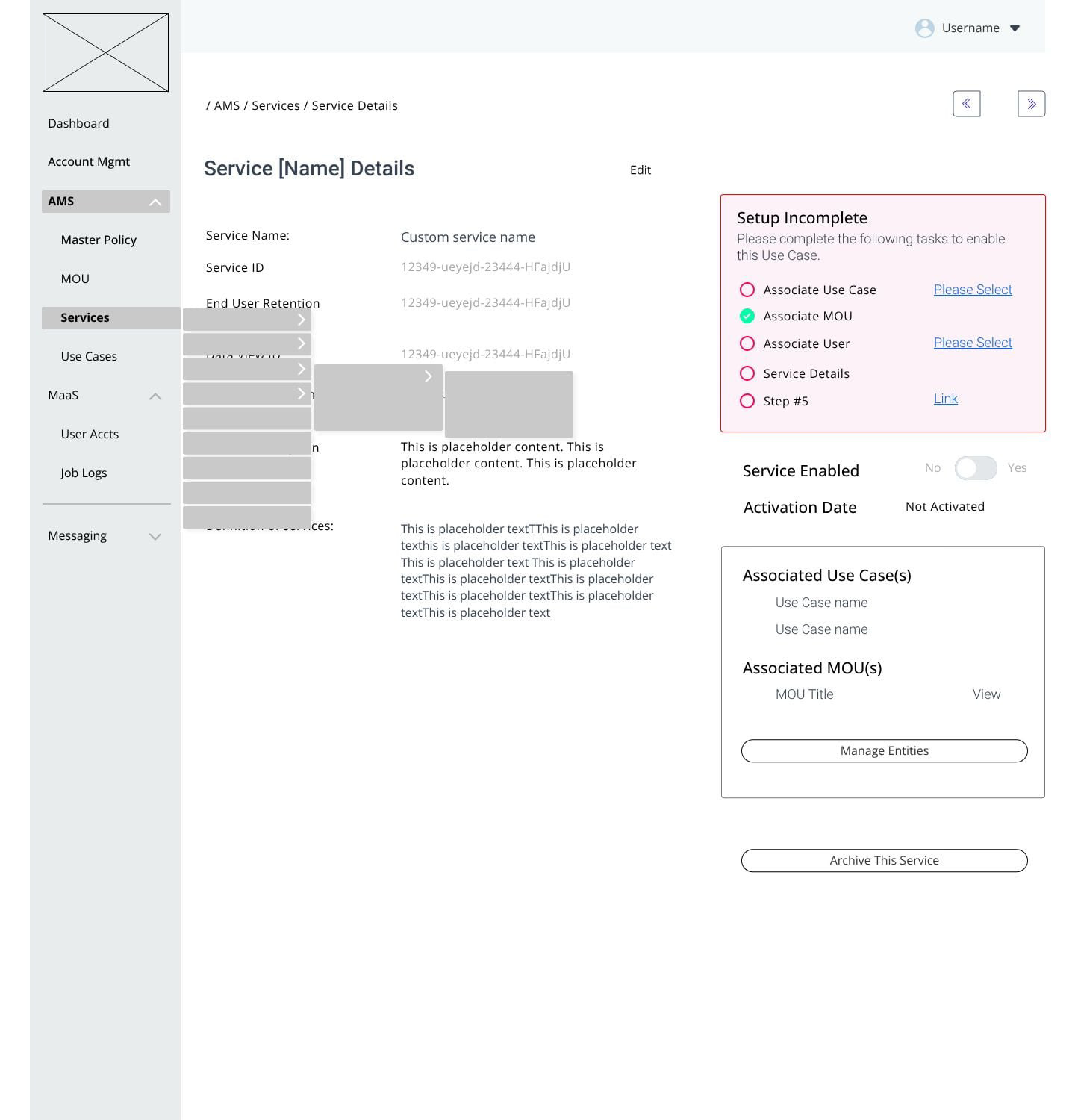 Navigation - Nested Drop Downs