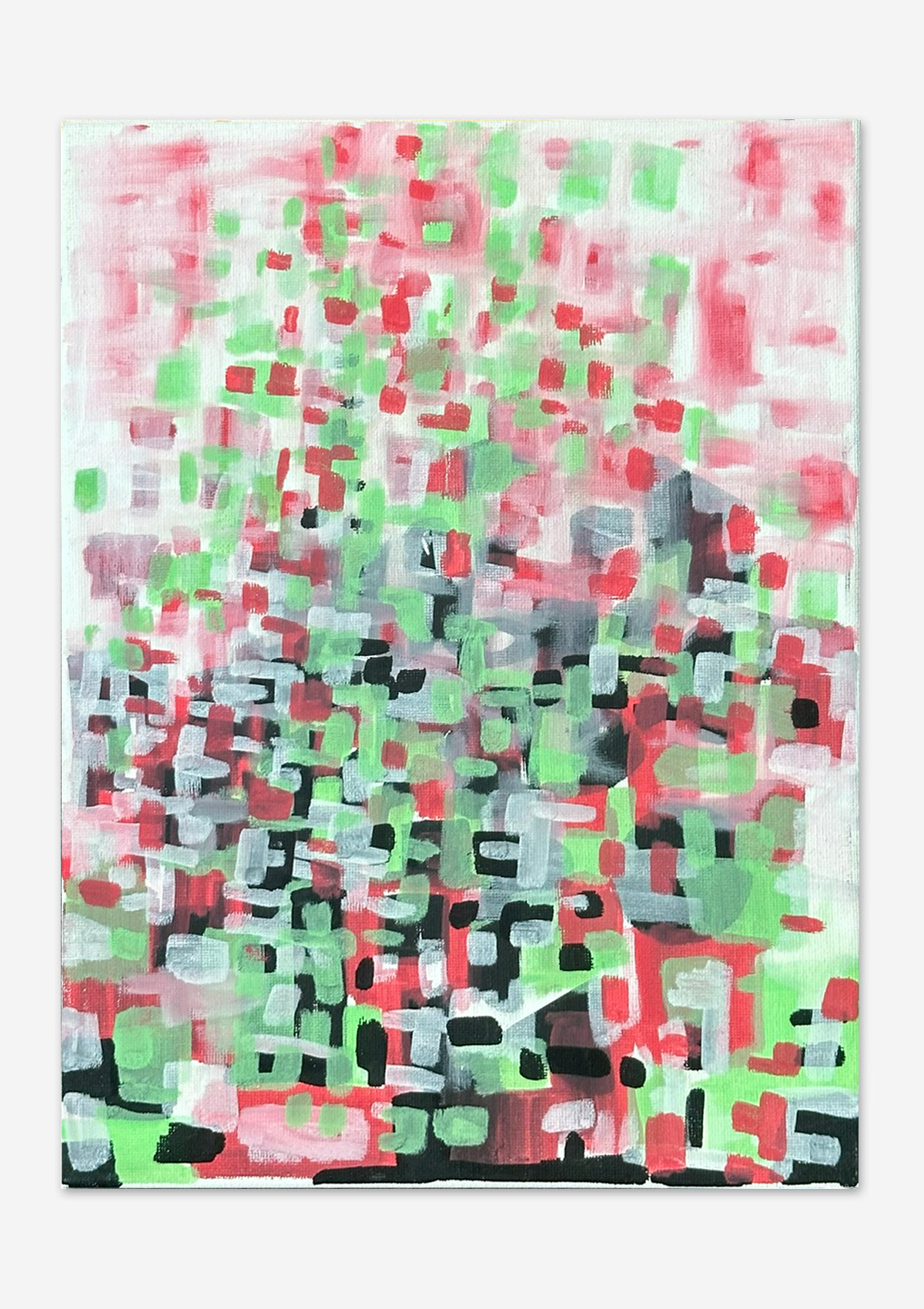 # 9, Acrylics paints on canvas, 9"x 12"