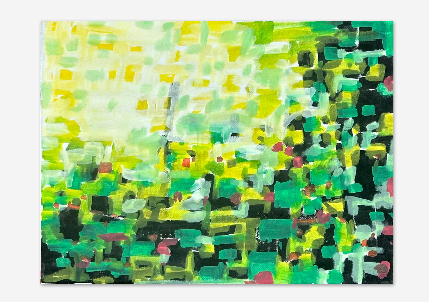 #  1, Acrylics paints on canvas, 12"x 9"