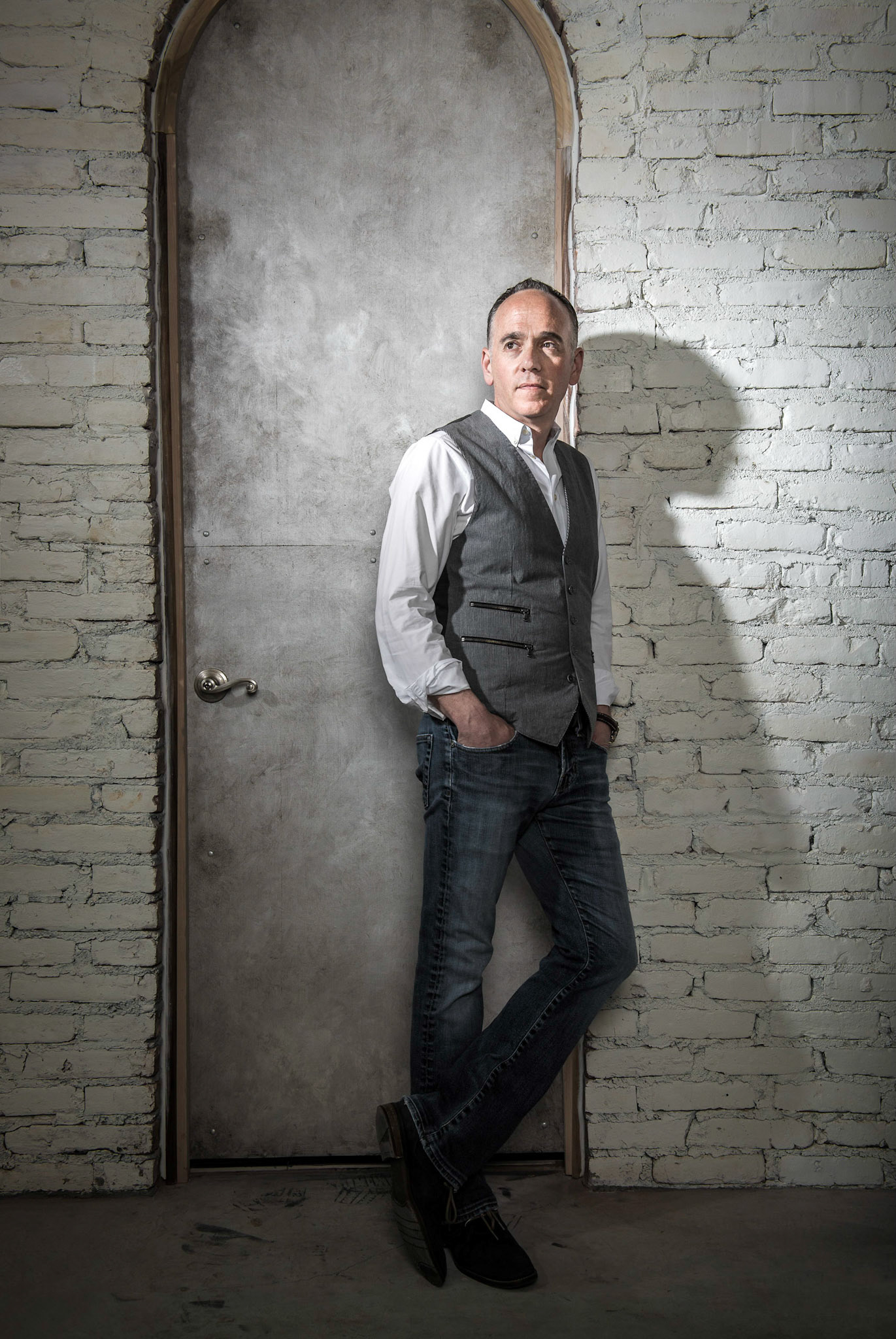 WASHINGTON, DC - MAY 8: Marc Ratner, CEO of StreetSense Portrait taken the afternoon of May 8th 2014, at Mr Ratner's home 2701 Chesapeake Street NW, Washington, DC 20008, Portrait of Marc Ratner in his basement for an article about the people behind the recent boom of construction in DC. (Photo by Brad Howell for the Washington Post)