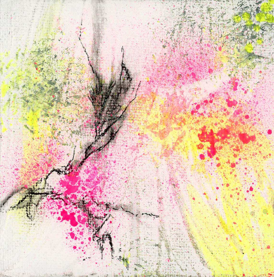 UreshiiNaa IV. Original is acrylics, coal, spray on canvas.