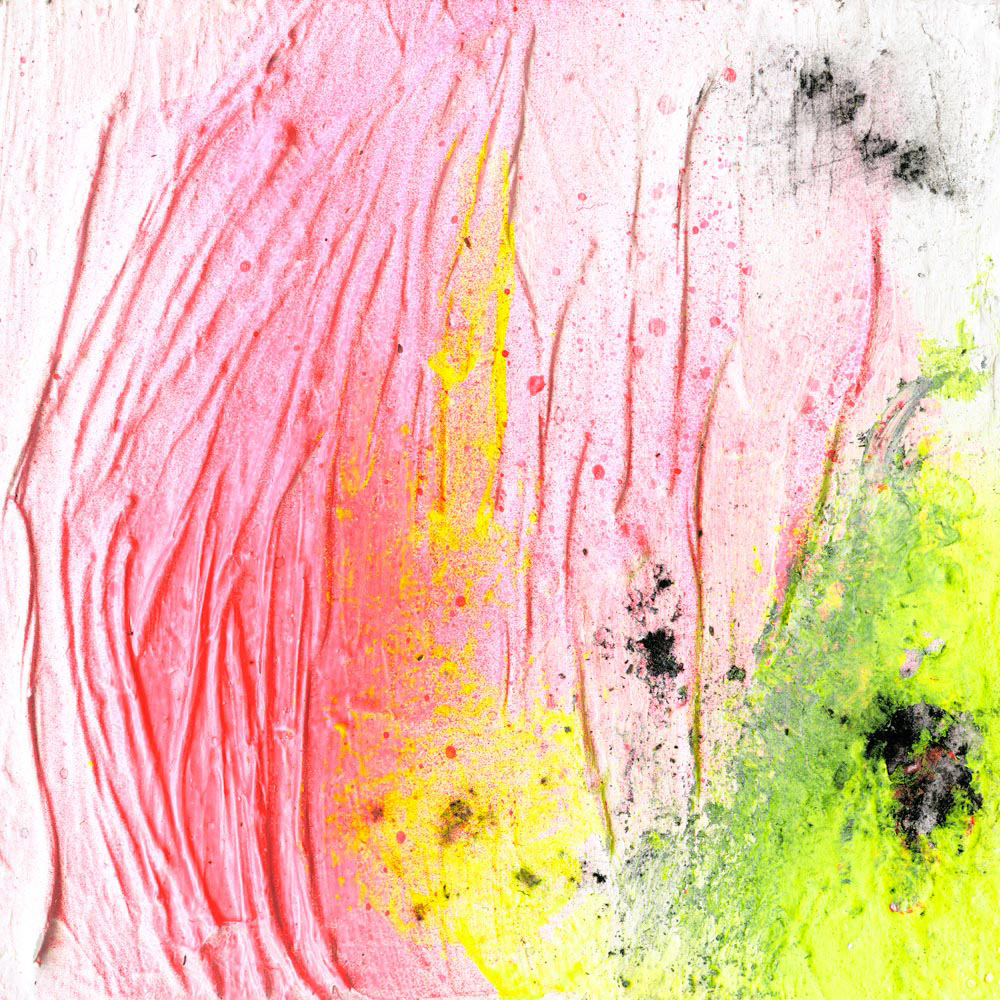 UreshiiNaa VI. Original is acrylic, coal, marker, pine needles on canvas.