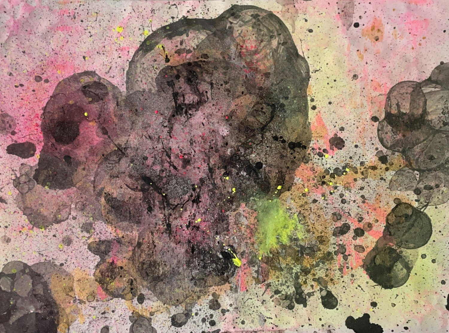 Commensalism II. Ink, spray, markers on paper. 24 x 32 cm. 