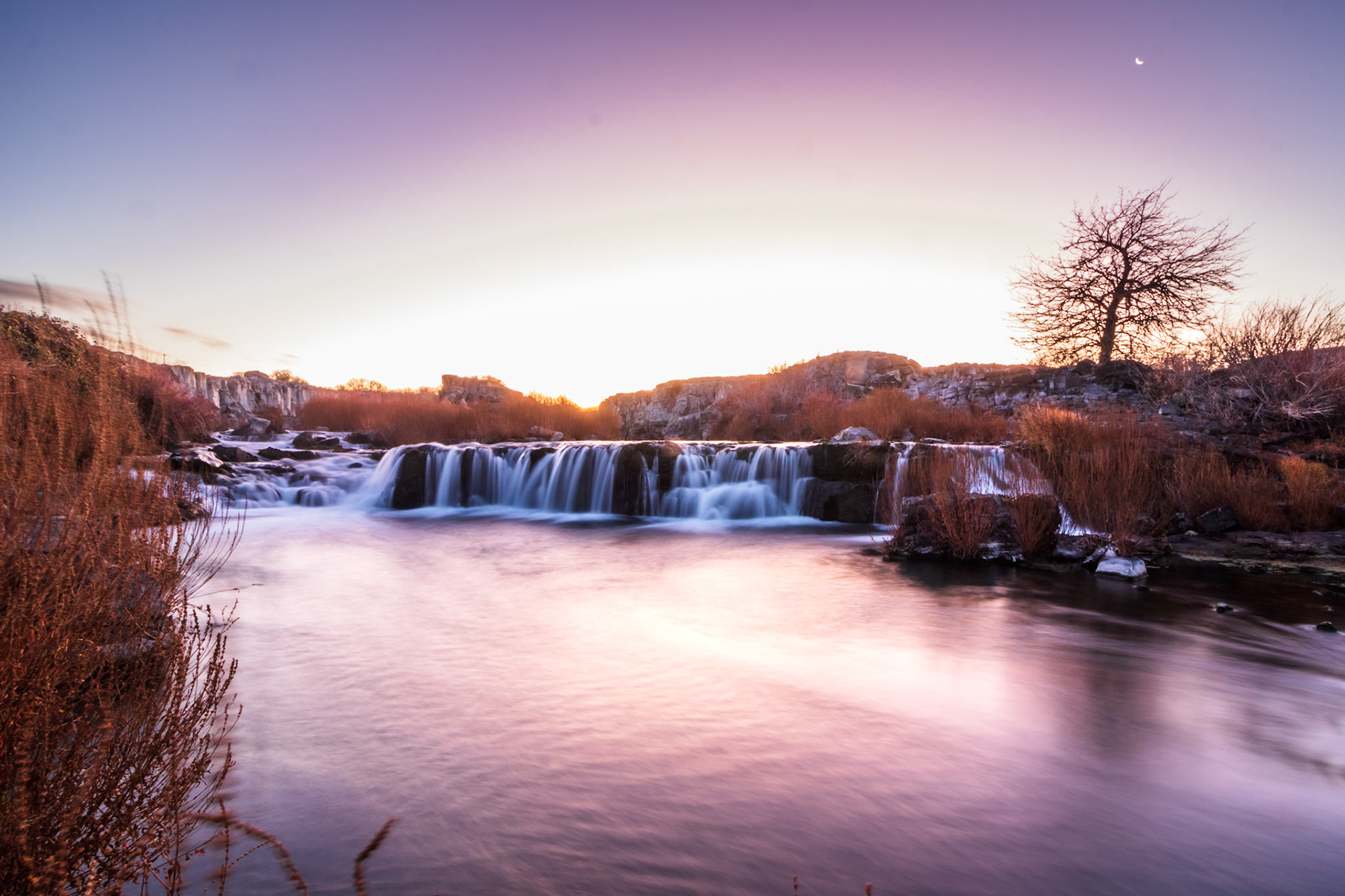 Peaceful Autumn Waterfall