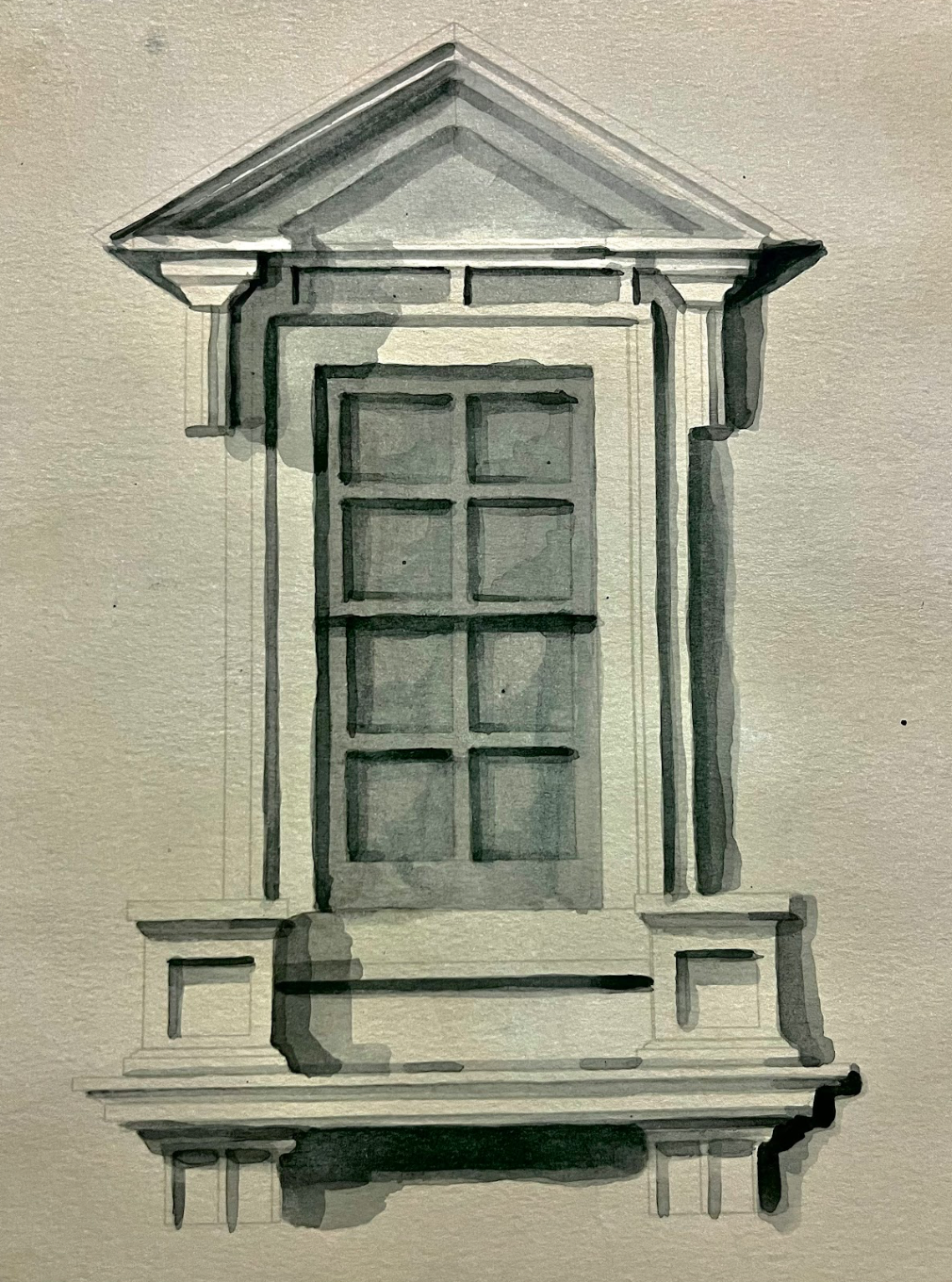 Architectural Rendering Watercolor on Paper