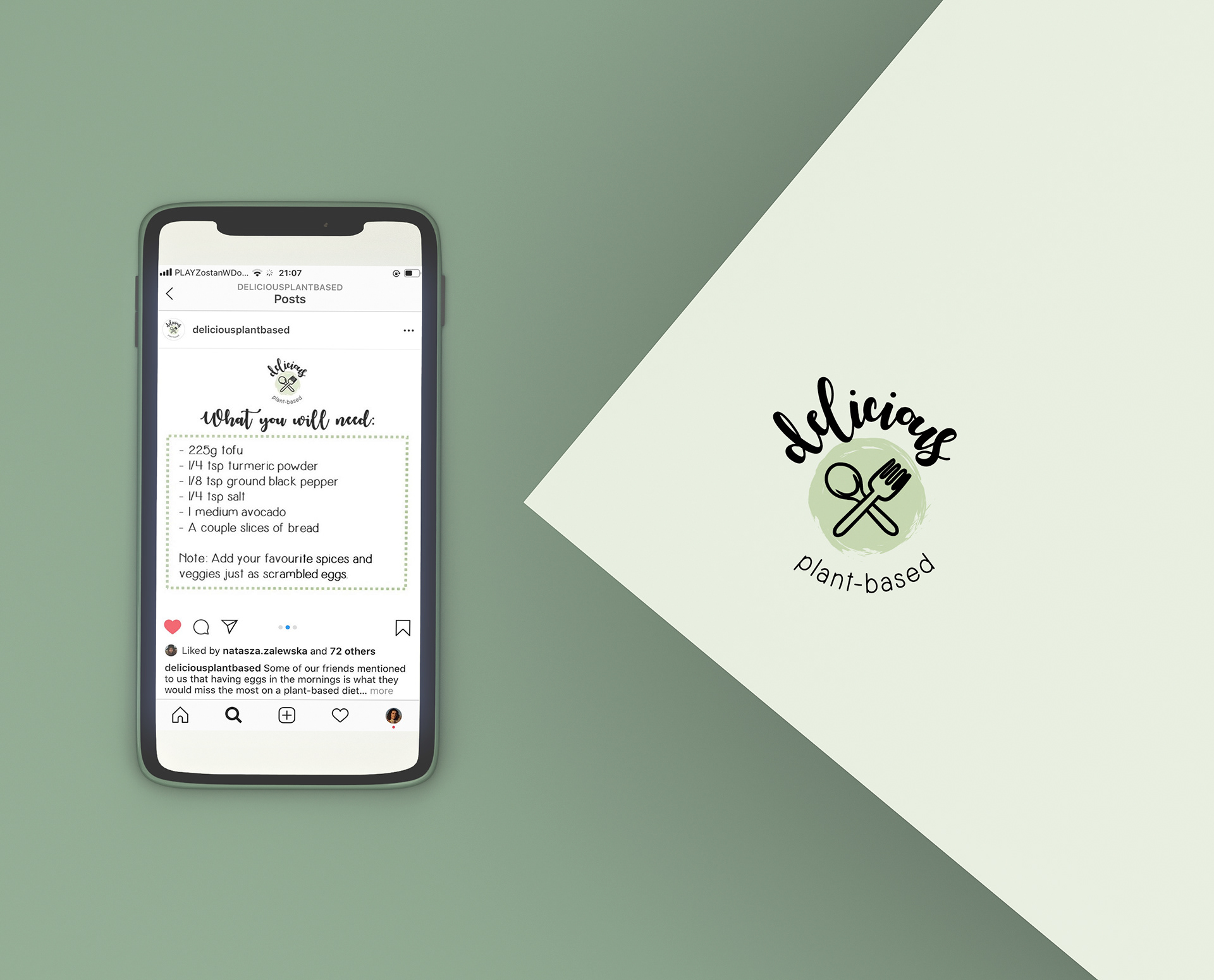projekt wizerunku bloga kulinarnego na instagramie