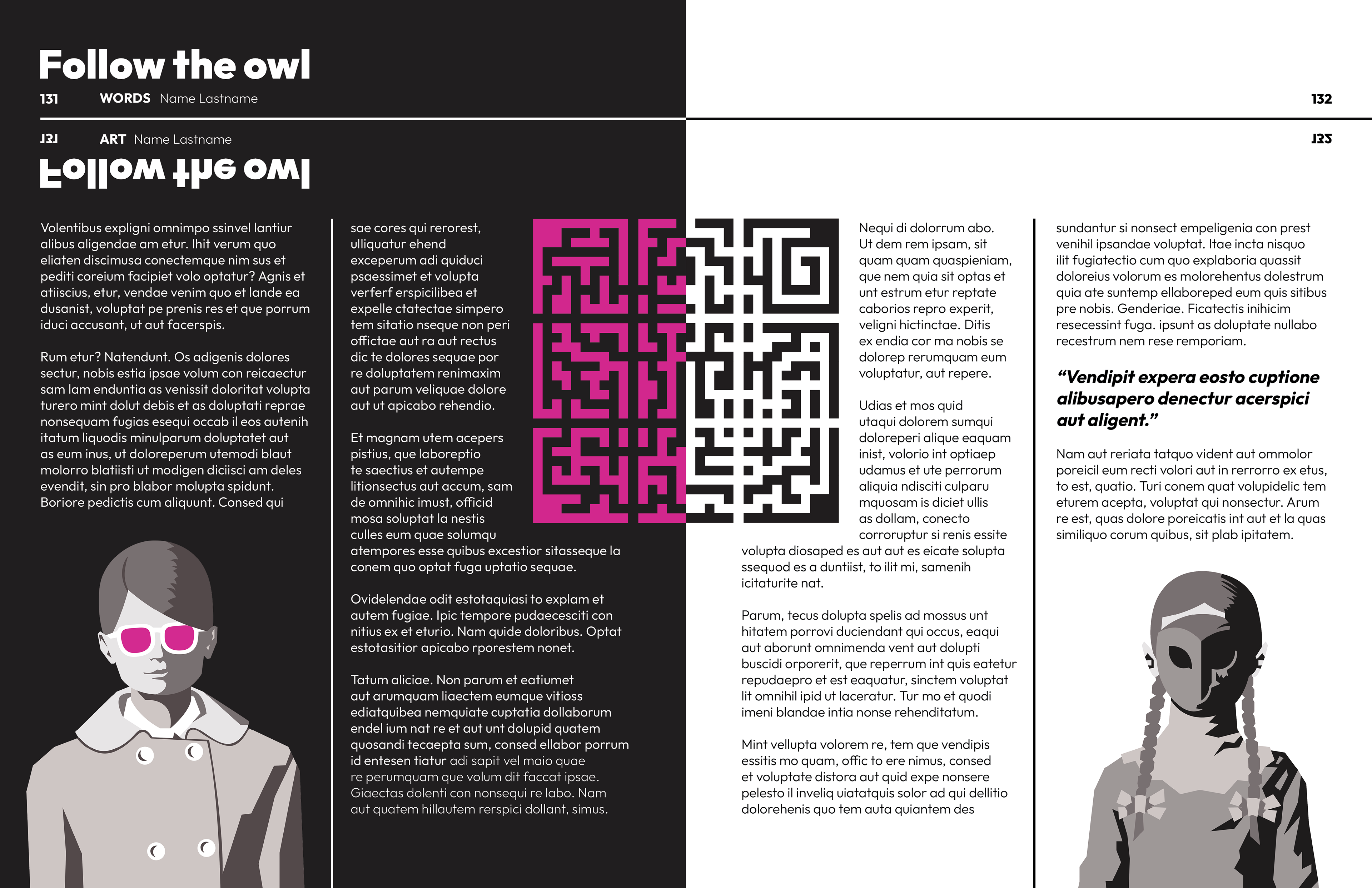 Mockup of an article on Lorelei and the Laser Eyes (2024).