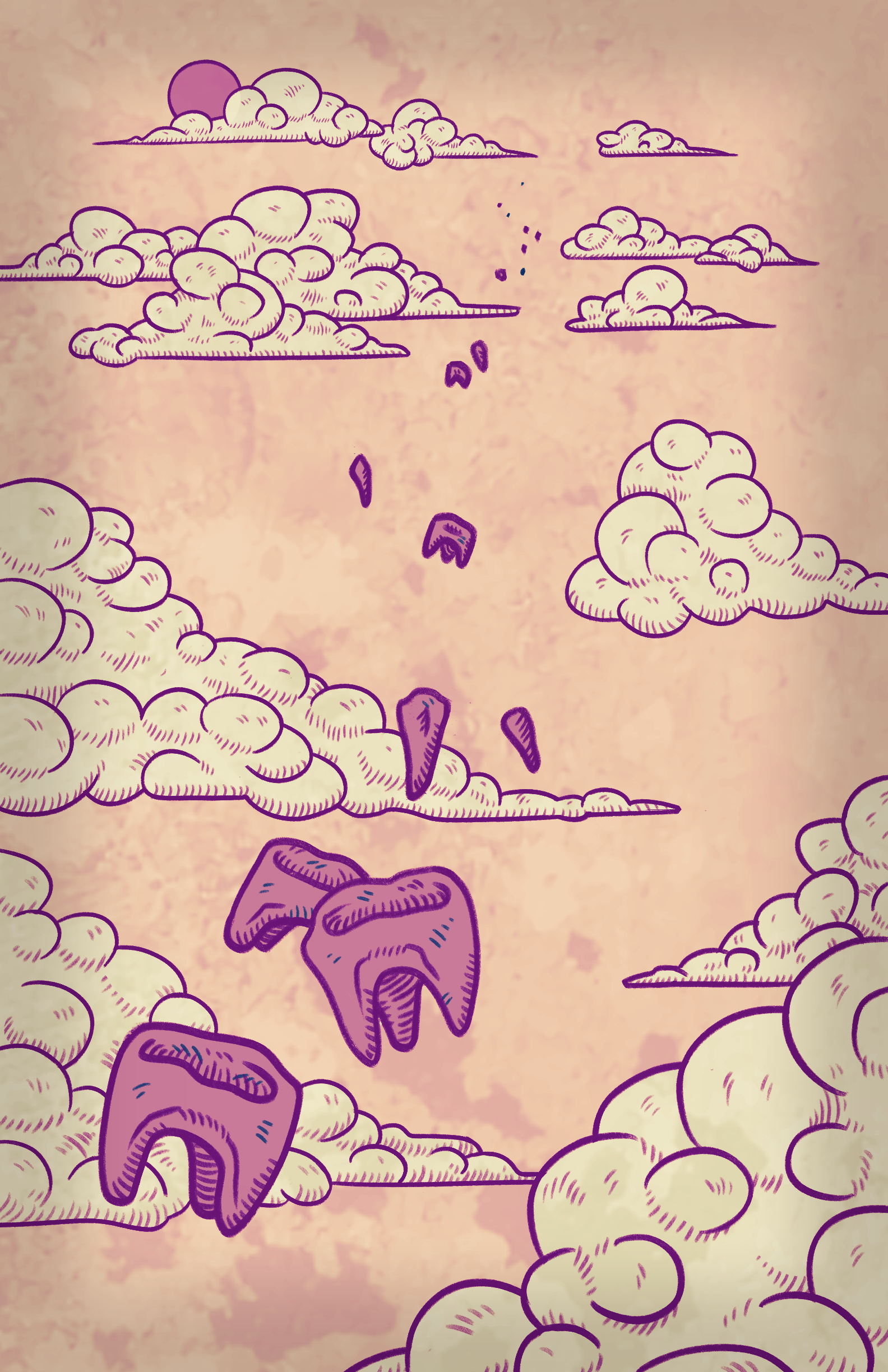 Illustration for "Helium Boy," a short story by Kale Choo Hanson - Digital illustration.