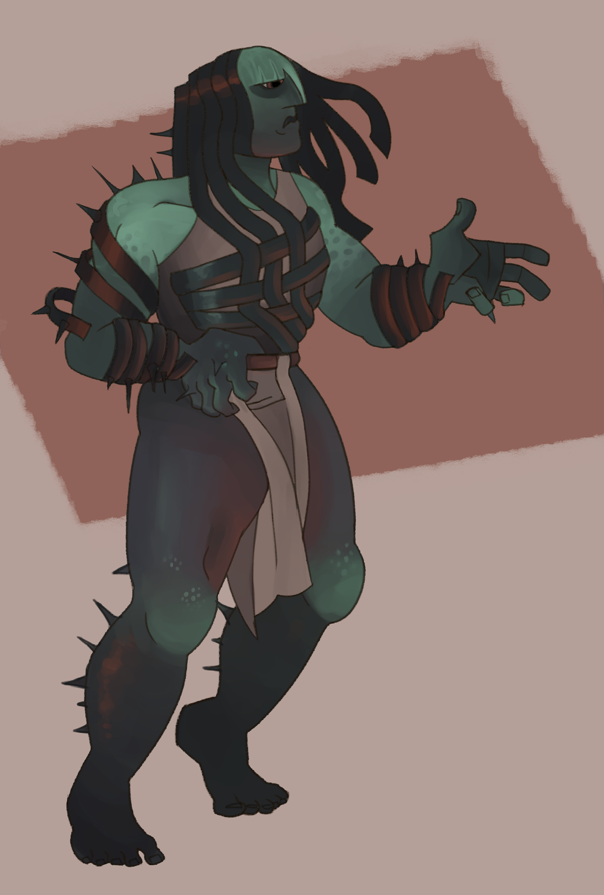 "Verdigris" - Digital illustration, character created by artist Deadwood Dross.