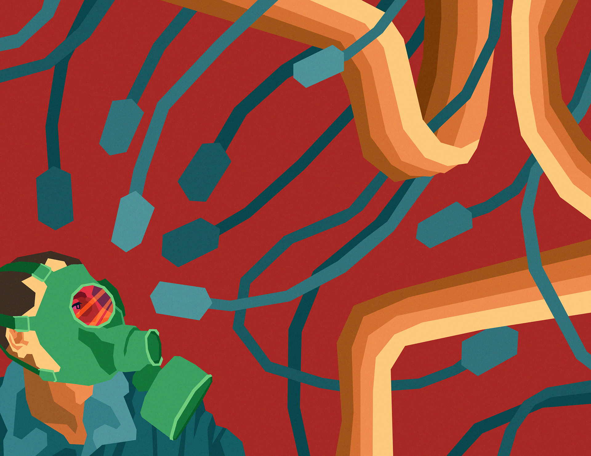 "Into the Zone" -  Digital illustration.