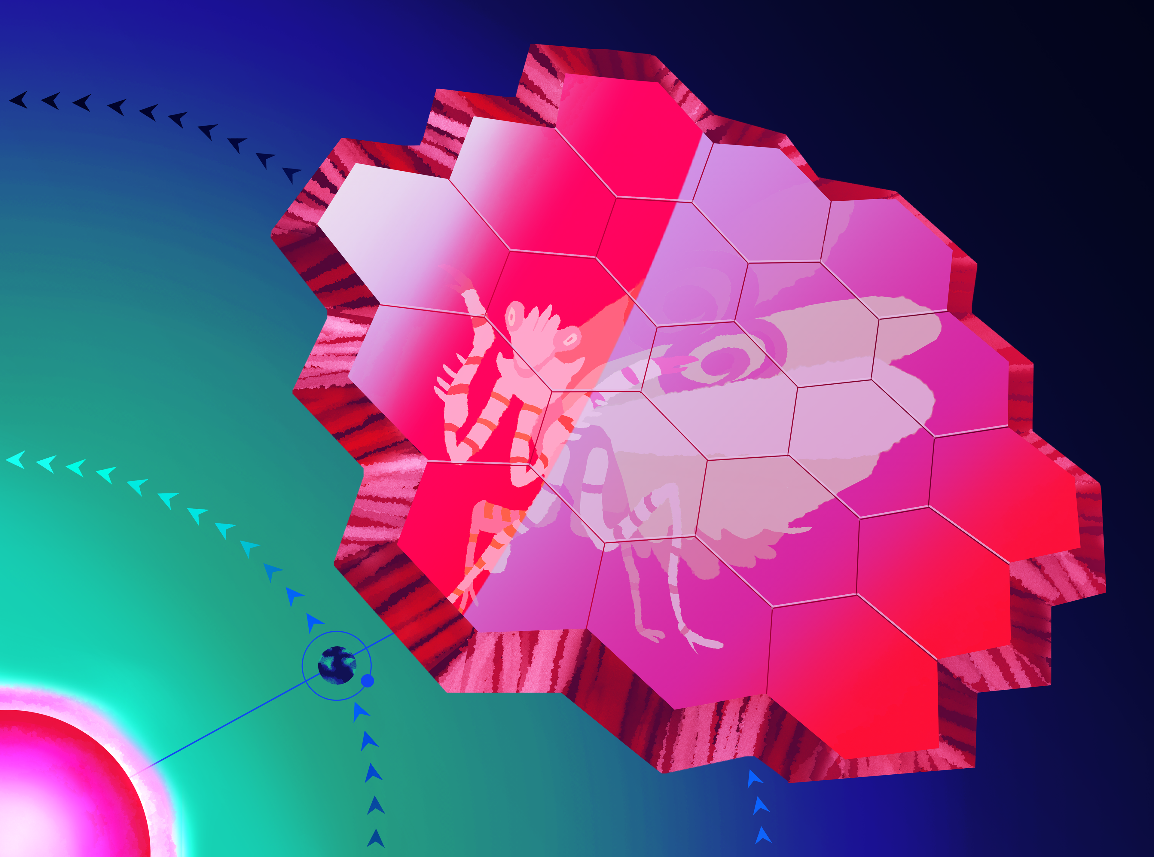 "mantiscope" - Digital illustration.