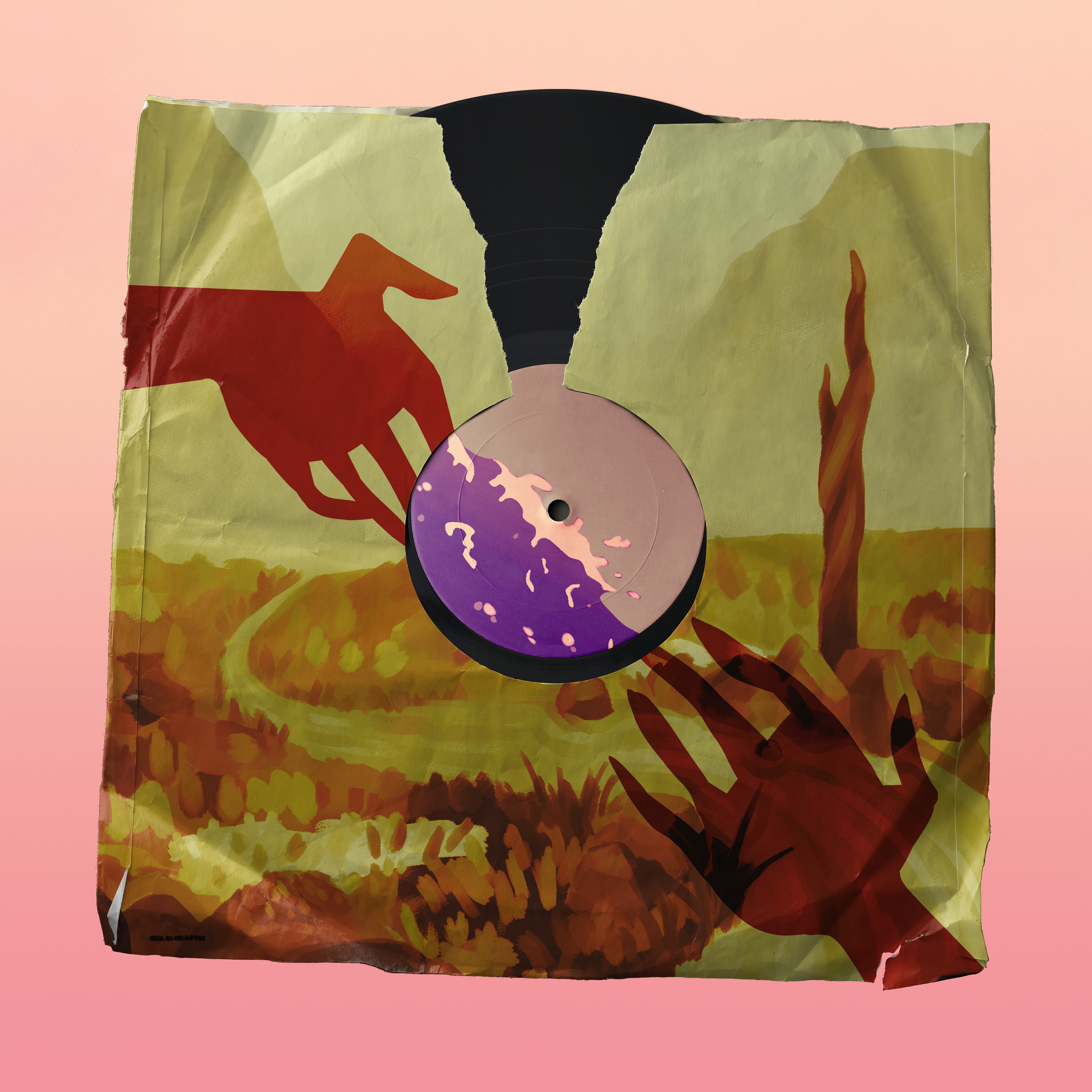 "wavelengths" - Digital illustration and collage.