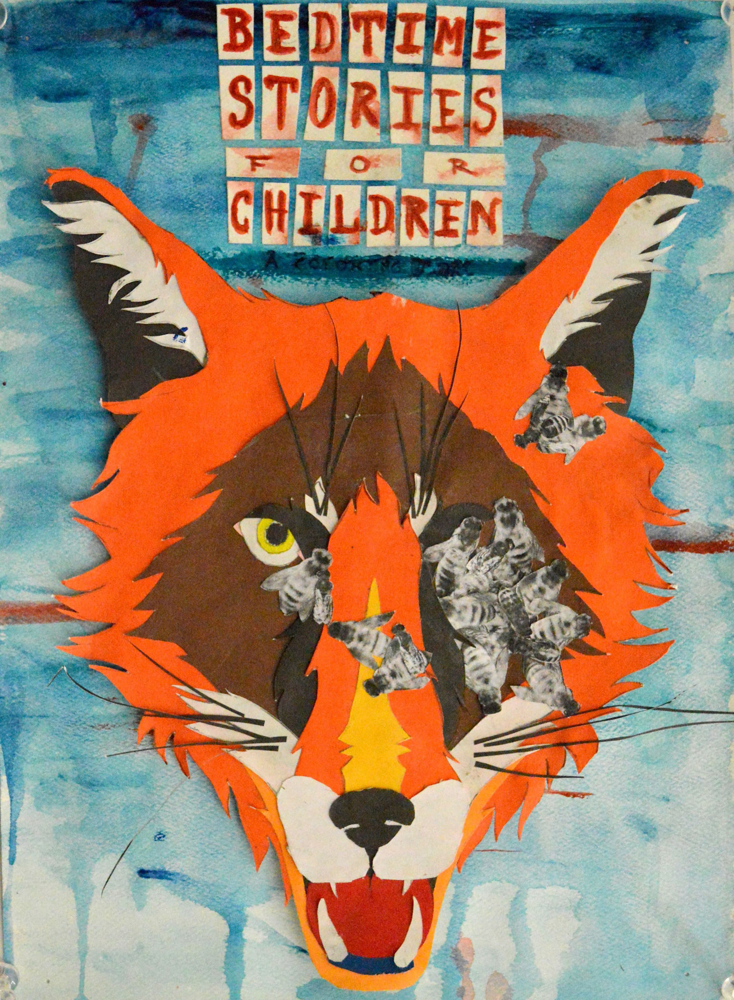 "Bedtime Stories for Children" - Papercraft, watercolor.