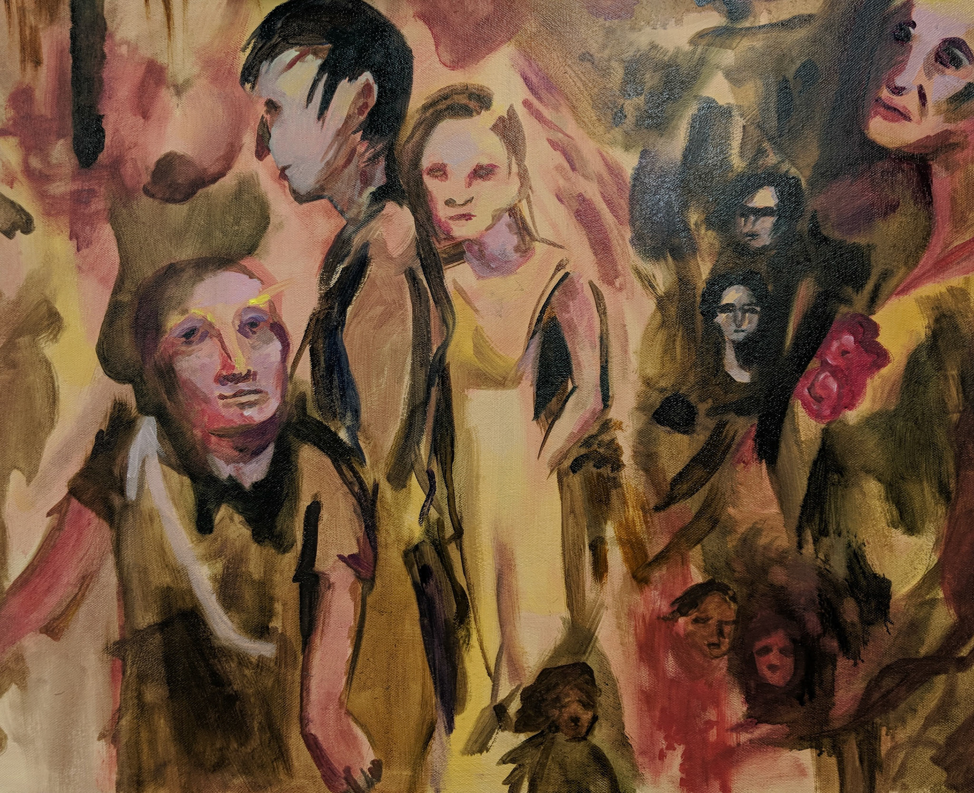 "fragment" - Study of Benjamin Snodgrass. Oil paint.