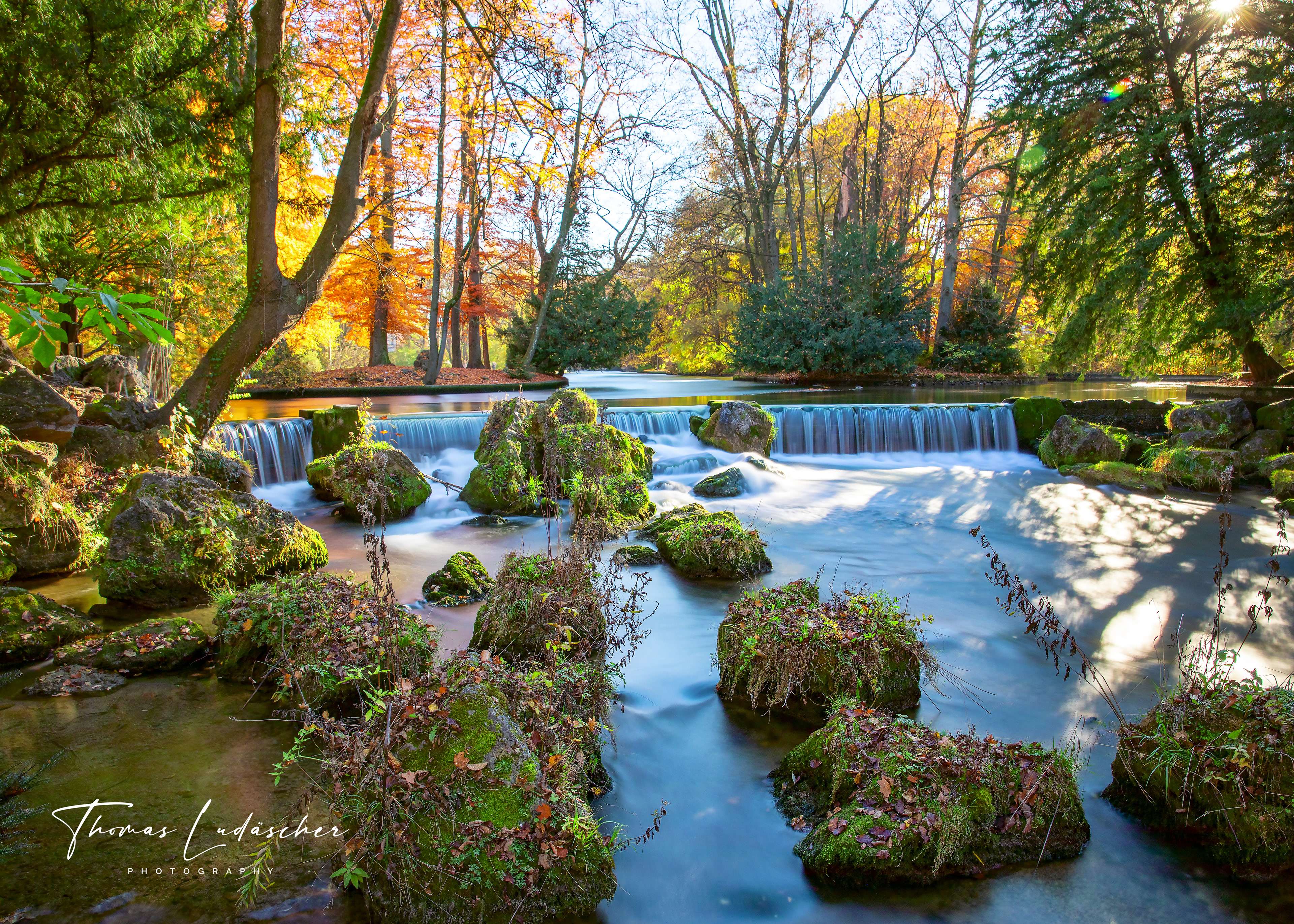 Englischer Garten - Wasserfall im Schwabinger Bach
