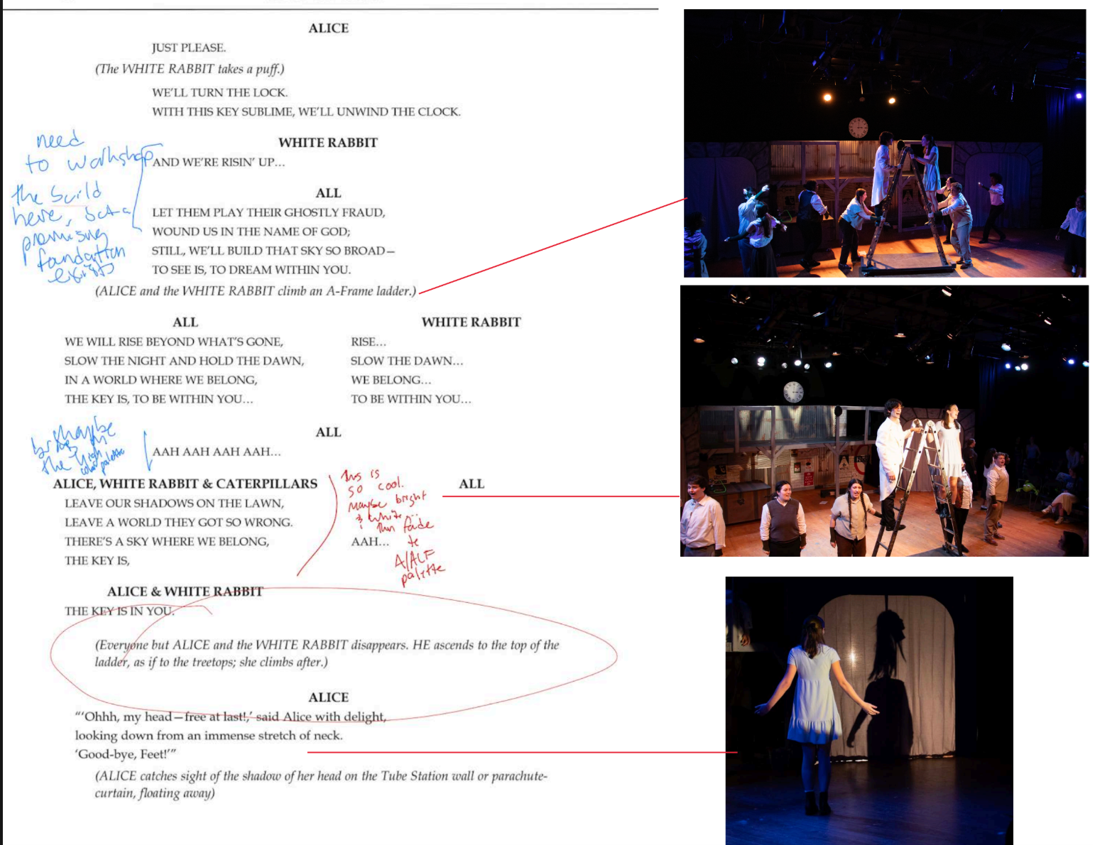 Script markup to final product