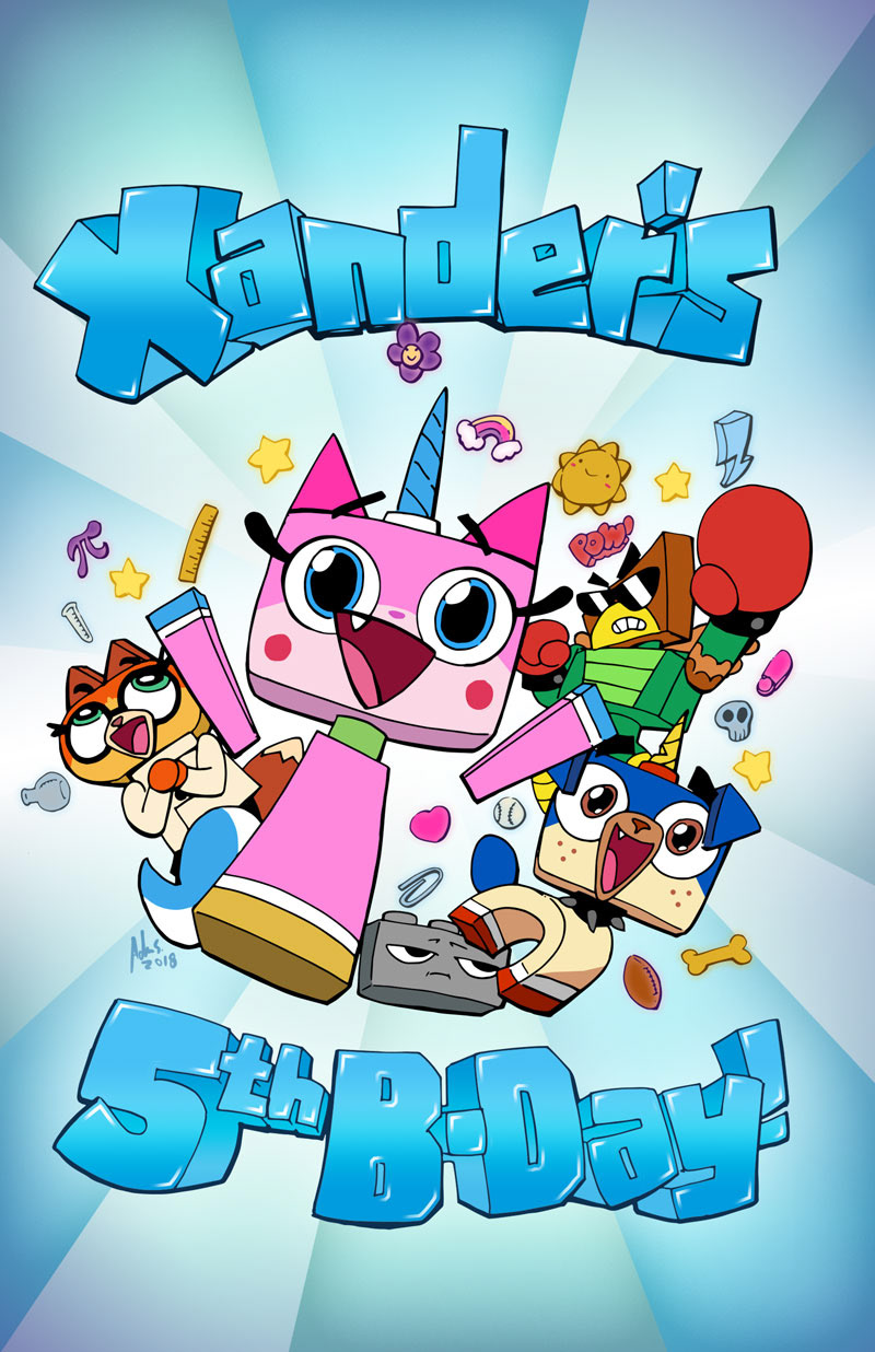 UniKitty Birthday artwork for my son.