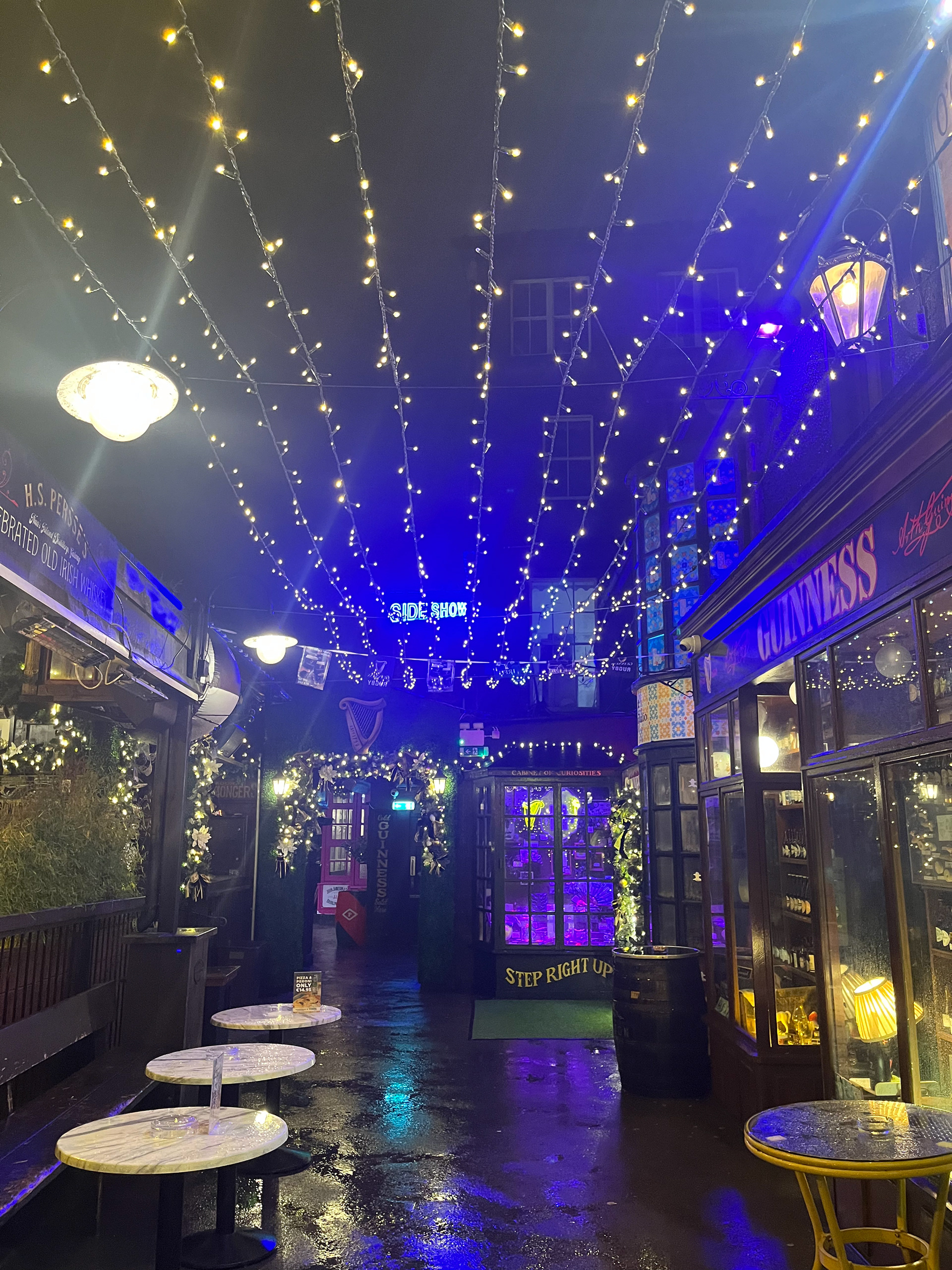 Outdoor space inside O'Connell's Bar