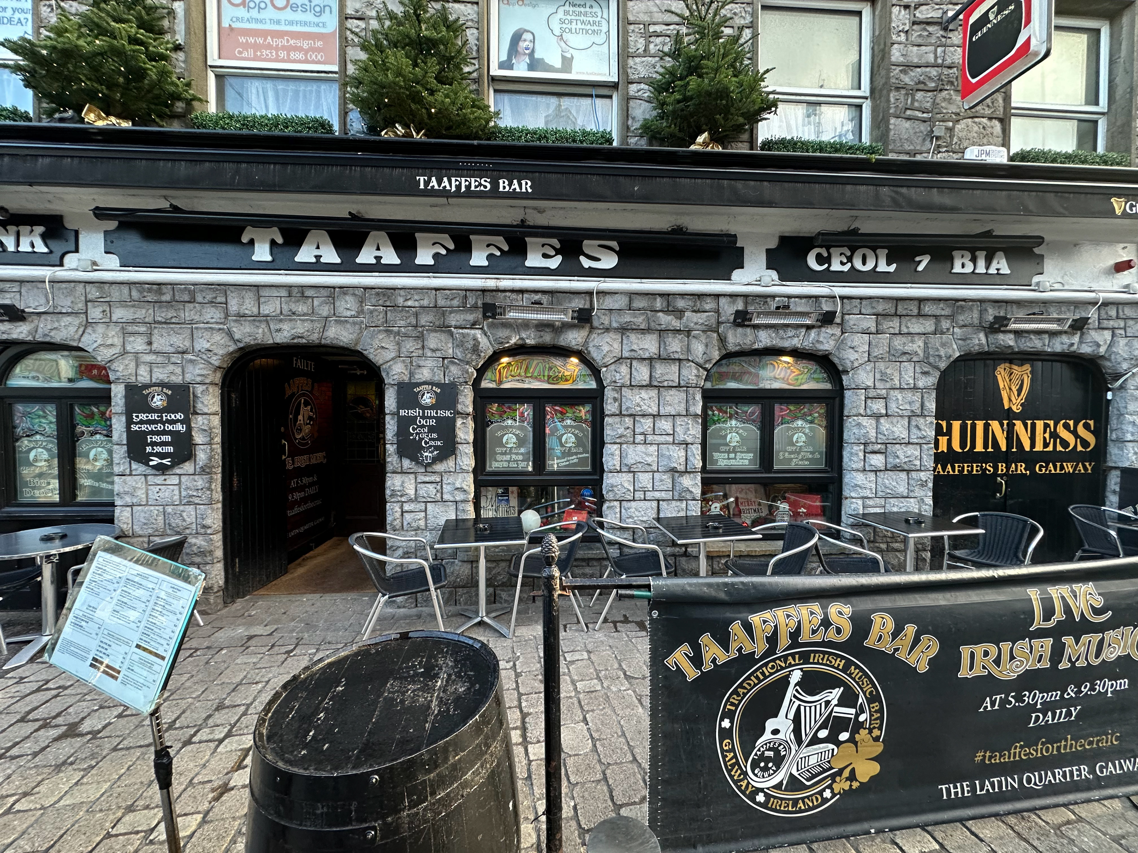 Outside Taaffes Bar