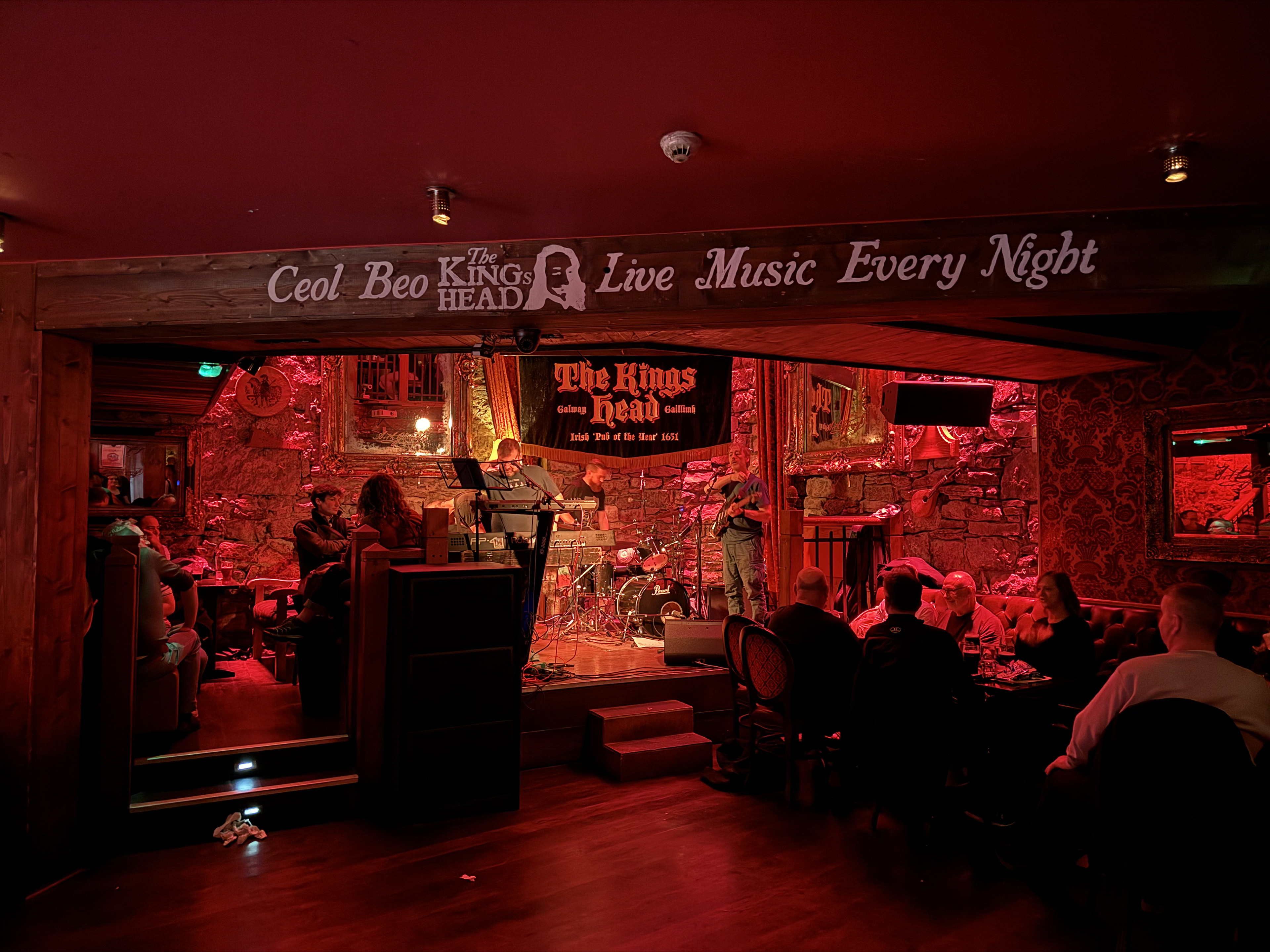 The Main Stage inside The Kings Head