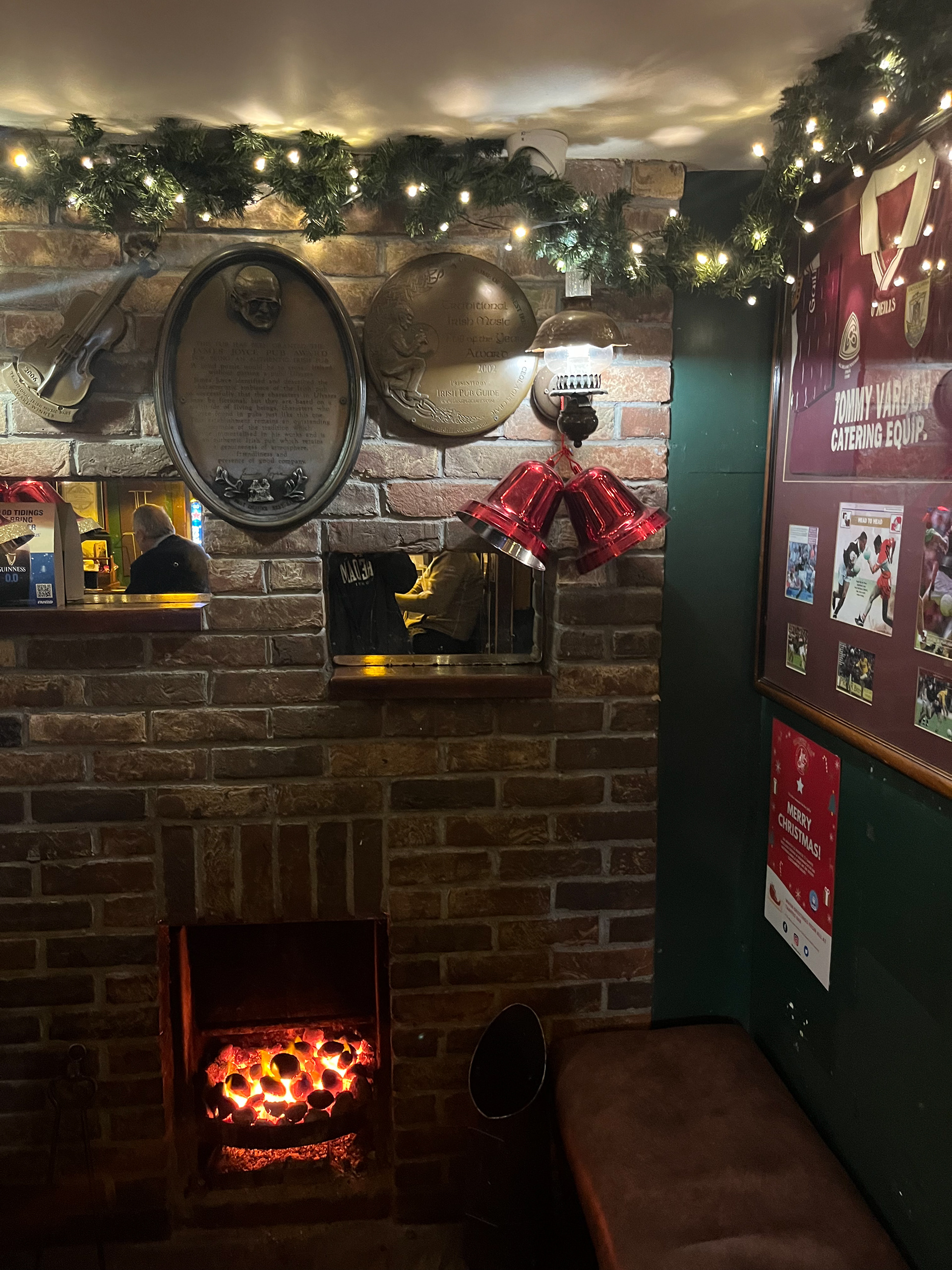 It is cozy inside Taaffes Bar