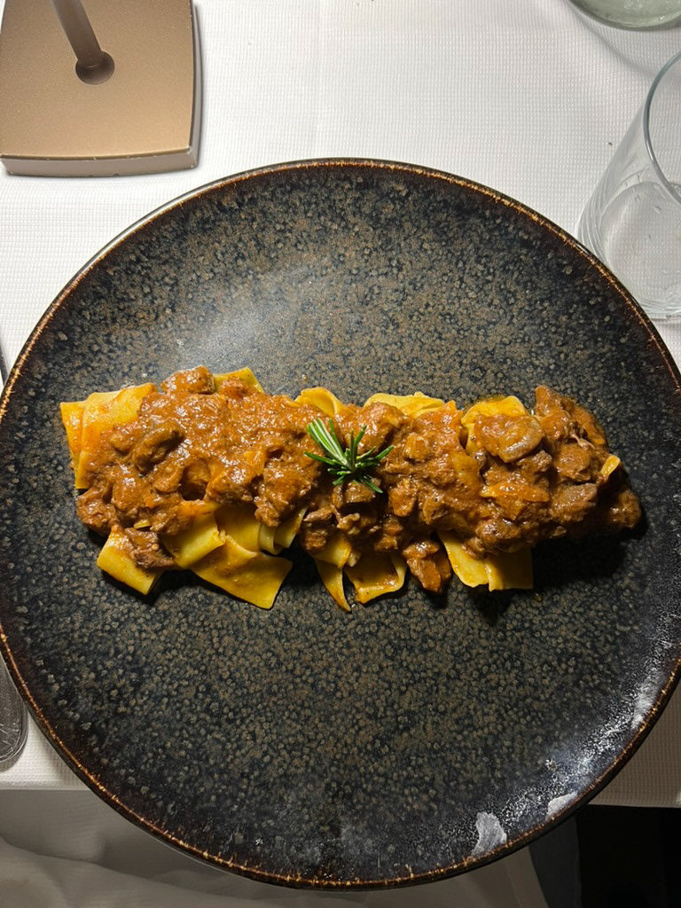 Tagliatelle al ragú di cinghiale from Osteria del Giglio