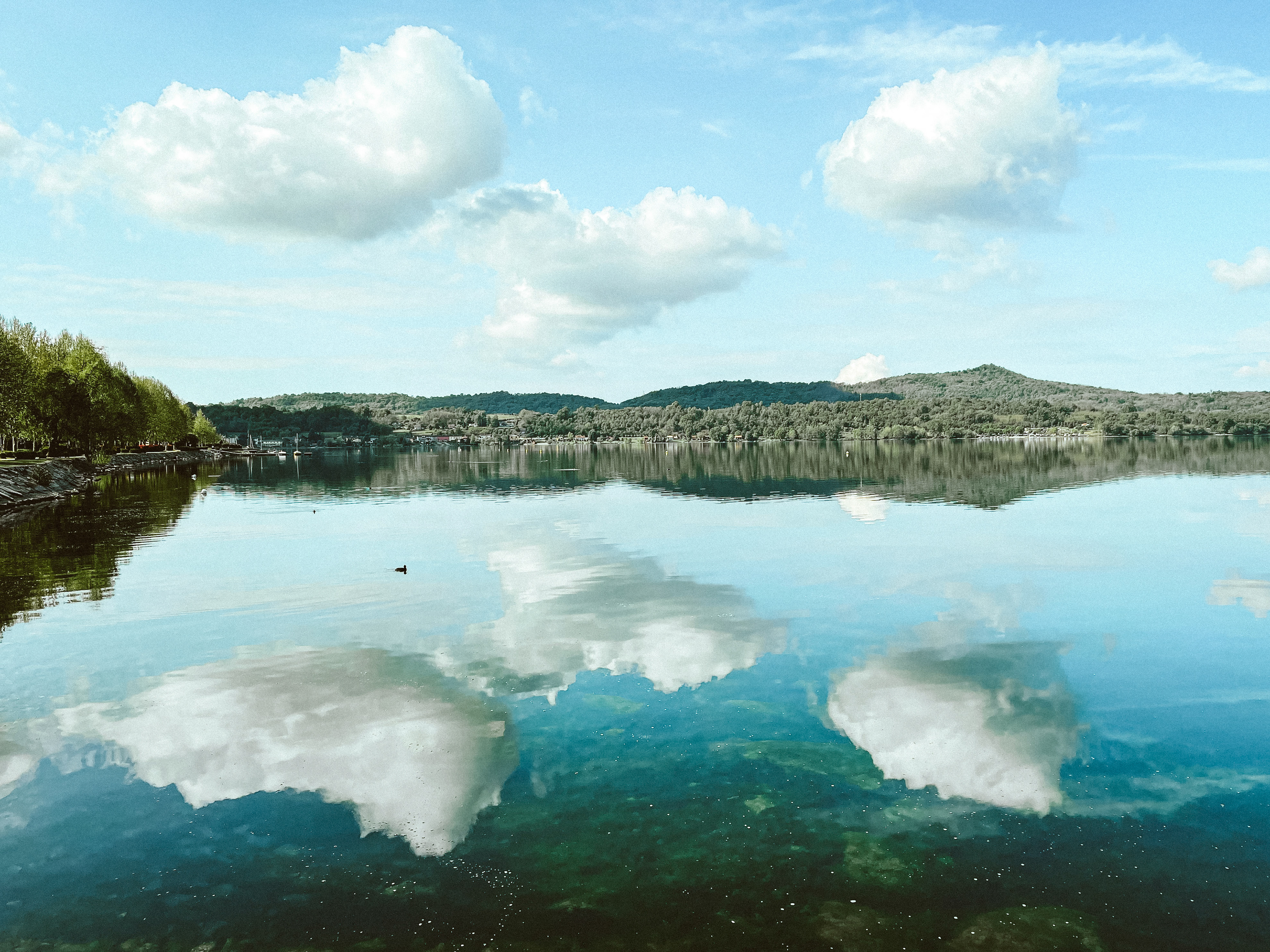 Upside down clouds